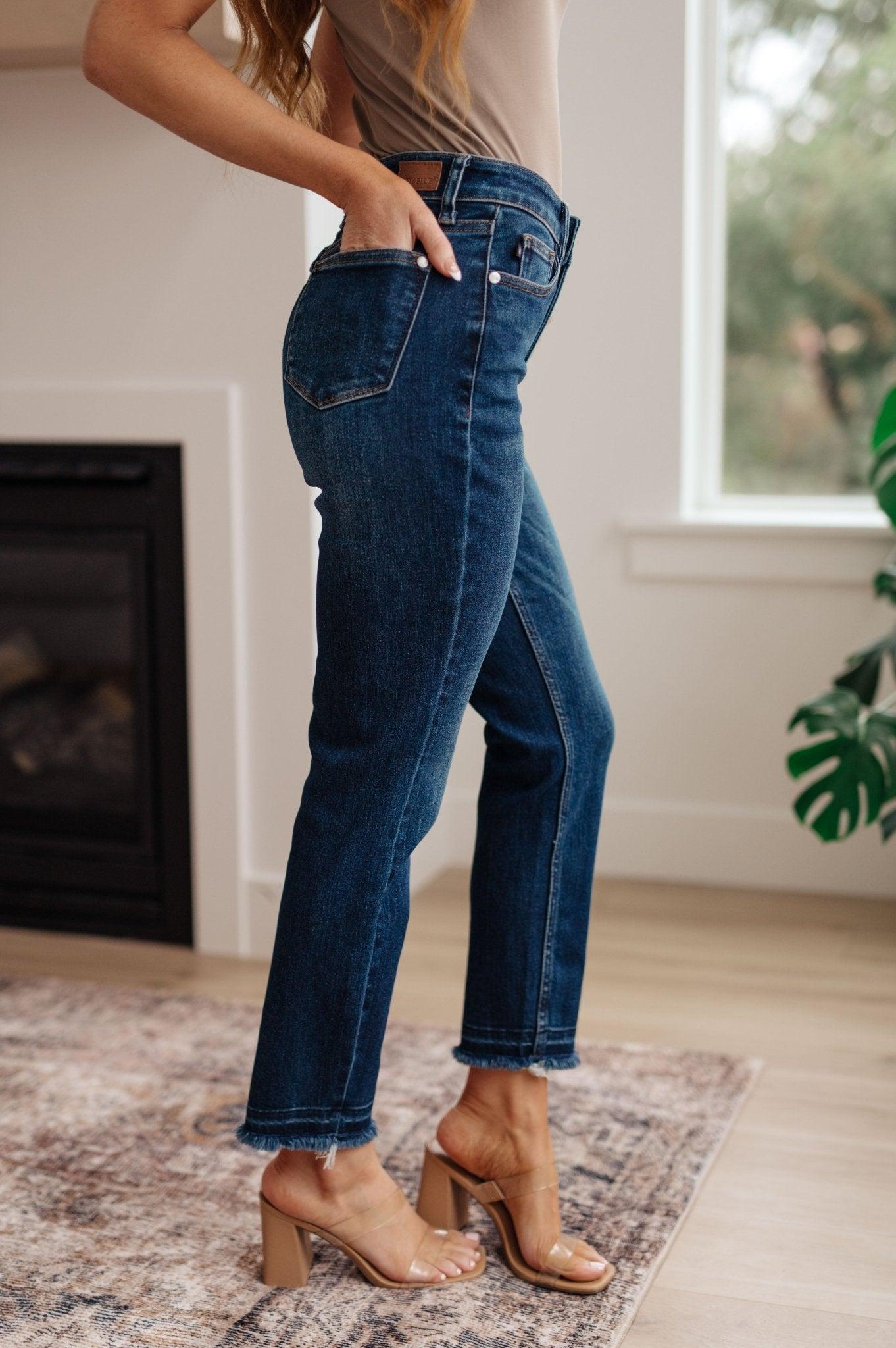 Phillipa High Rise Release Hem Slim Jeans (Online Exclusive) Product Image