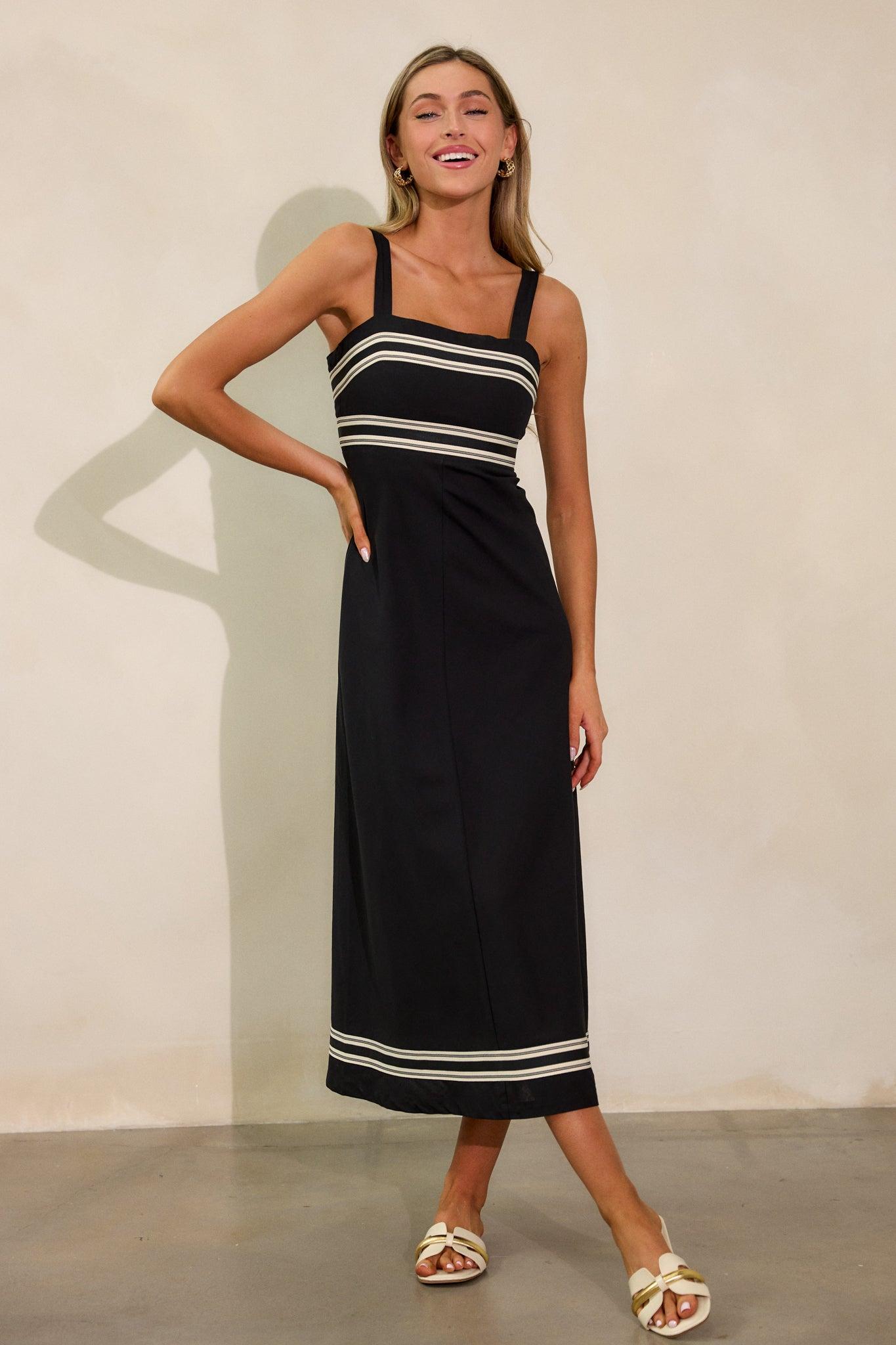 MINKPINK Elki Black Midi Dress Product Image