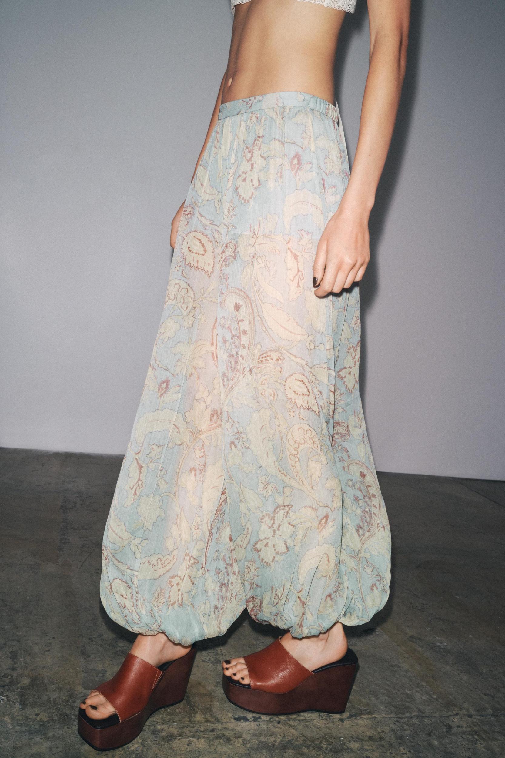 ZW COLLECTION FLORAL PUFF PANTS Product Image