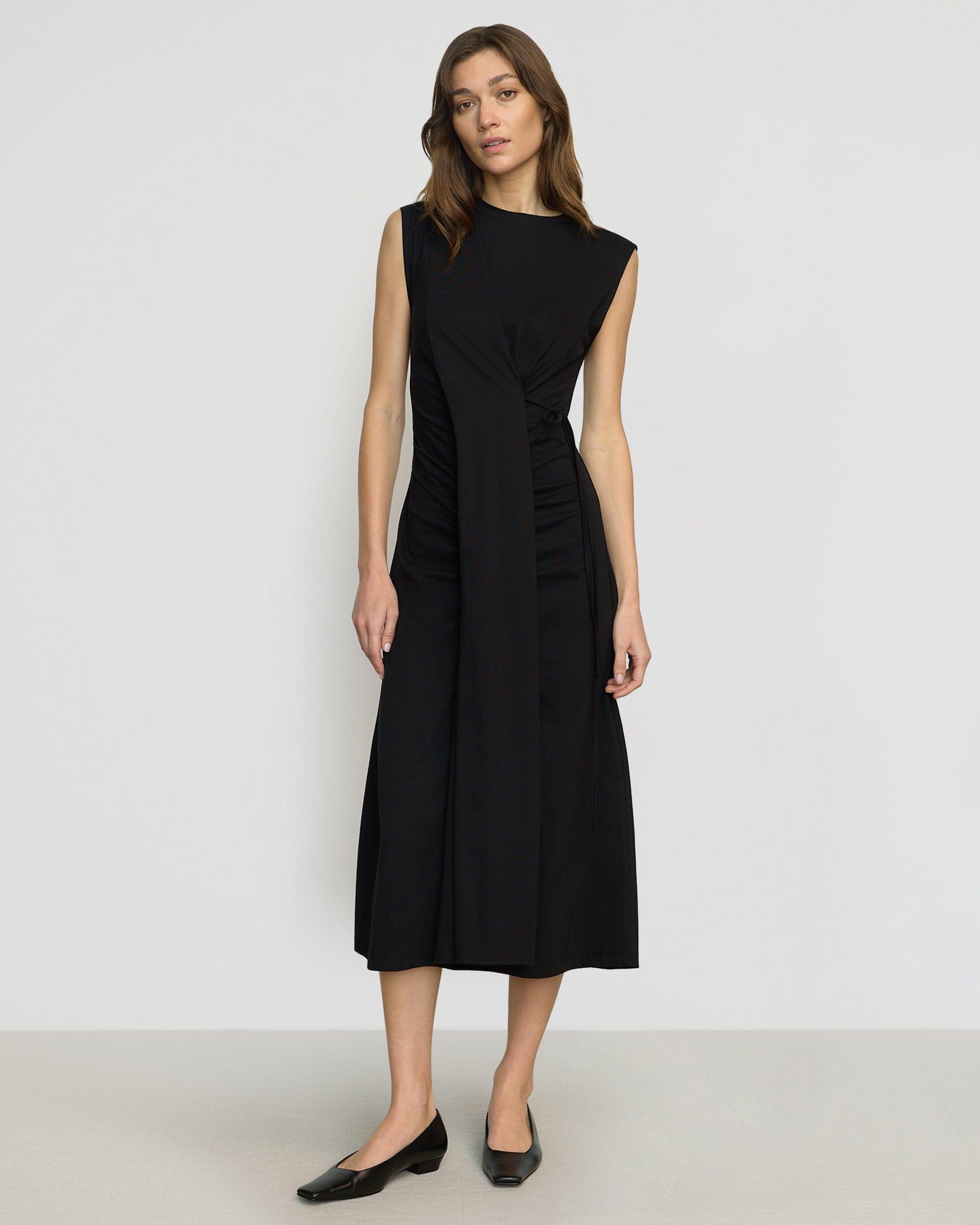 Agnes Twist-Drape Jersey Dress Product Image