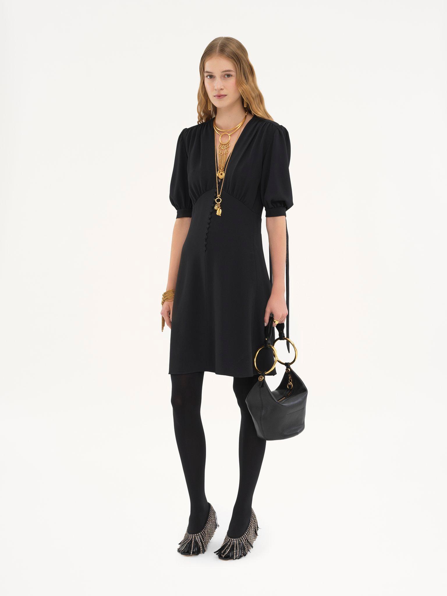 A-line dress in crêpe Product Image