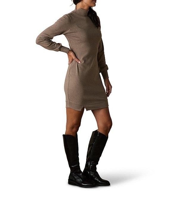 The Normal Brand Puremeso Mock Neck Long Sleeve Knit Dress Product Image