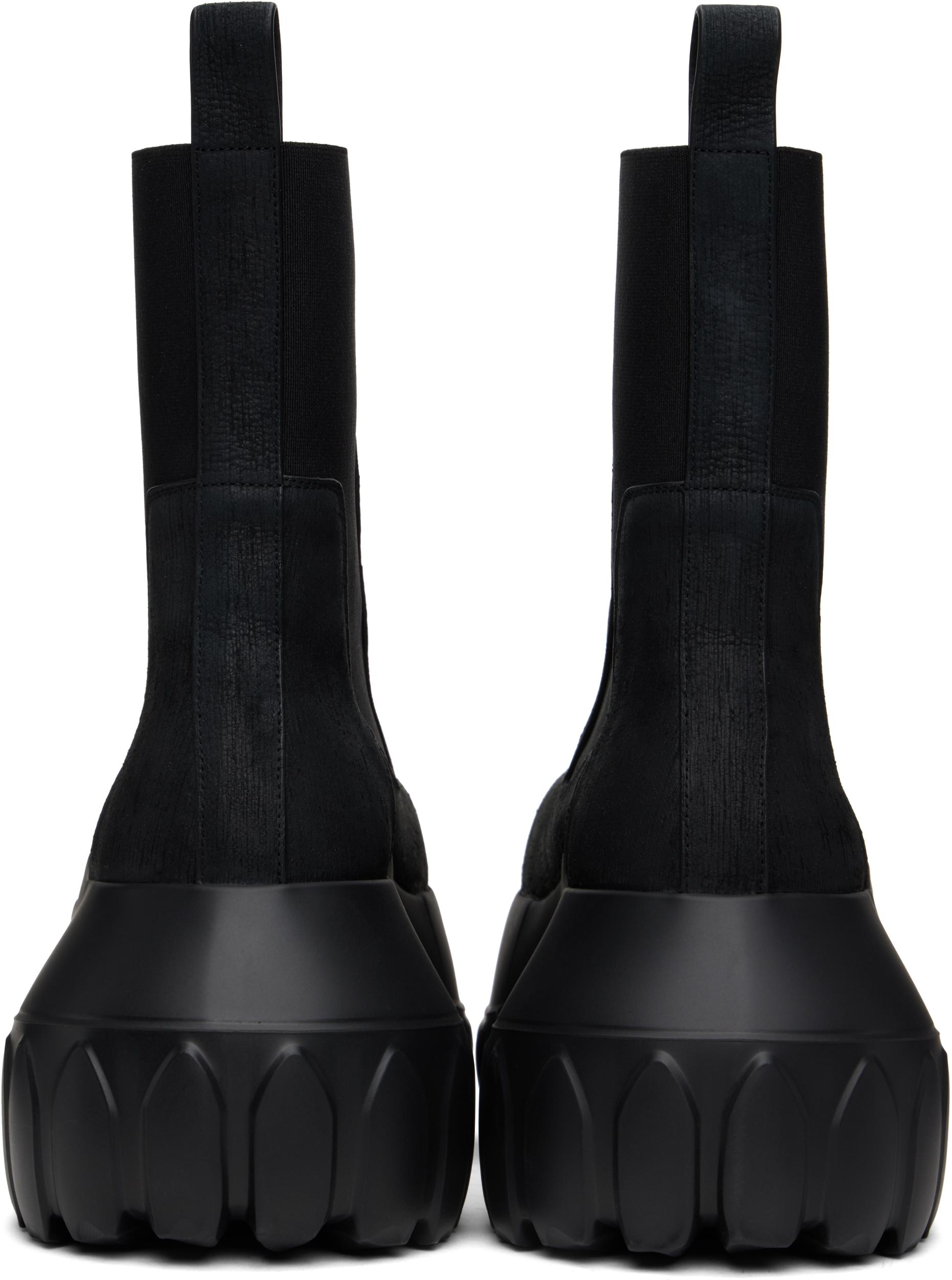 Black Hollywood Beatle Mega Tractor Chelsea Boots Product Image