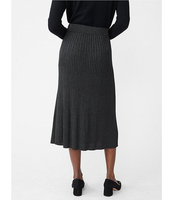 J.McLaughlin Sutton Rib Knit High Rise A-Line Skirt Product Image