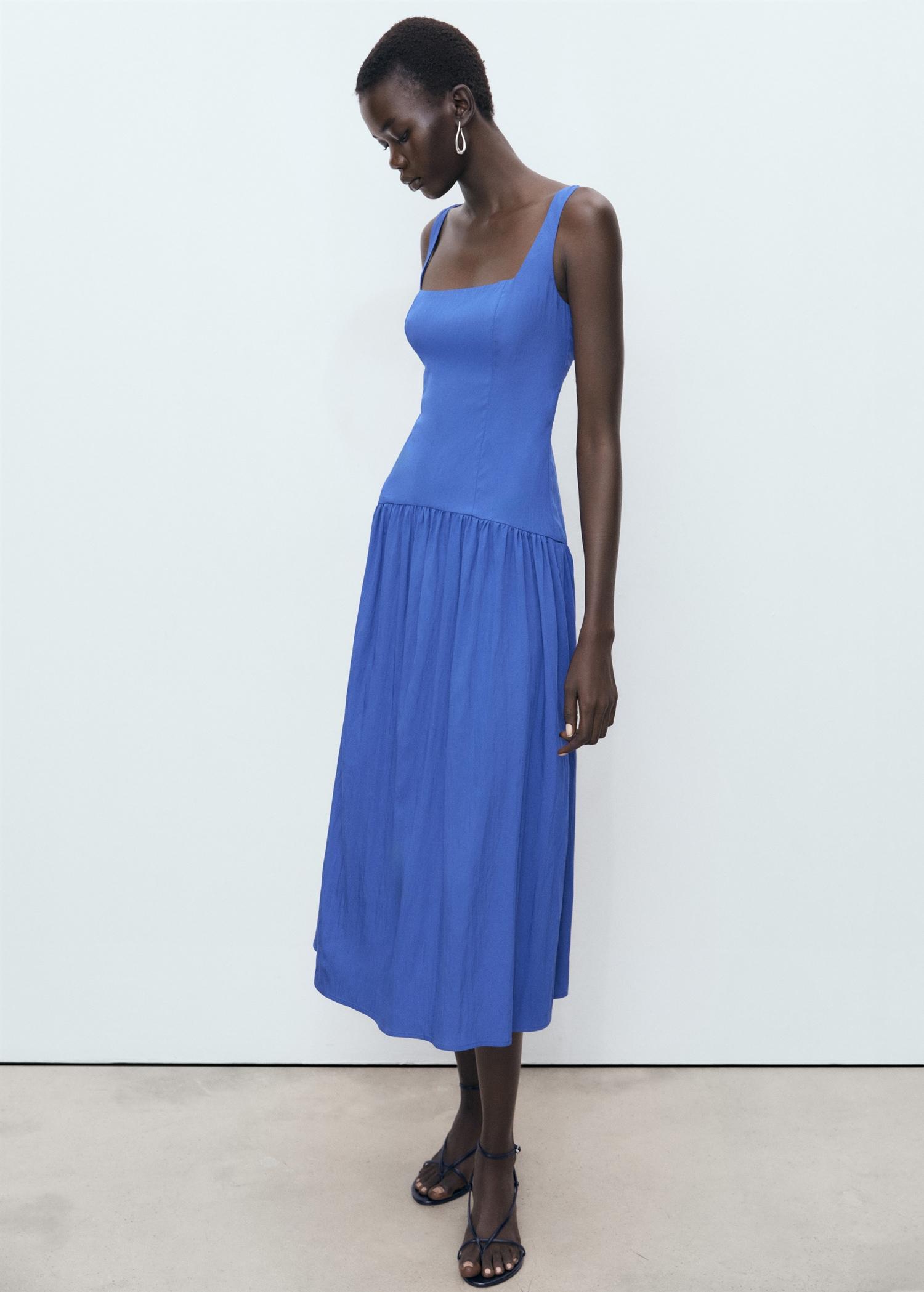 Flared cotton dress - Women | MANGO USA Product Image