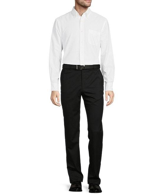 Hart Schaffner Marx New York Modern Fit Flat Front Solid Dress Pants Product Image