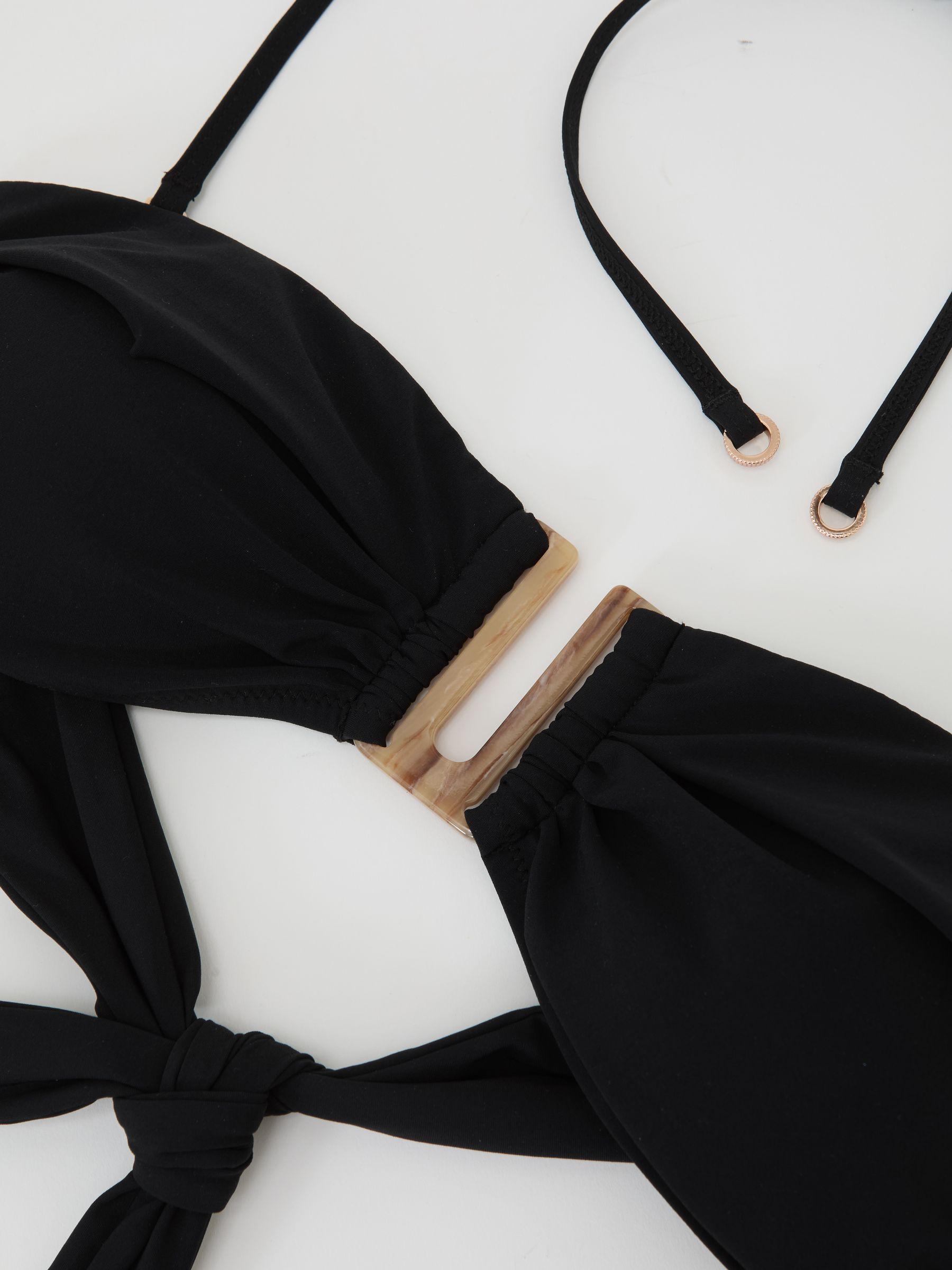 Removable-Strap Bandeau Bikini Top in Black Product Image