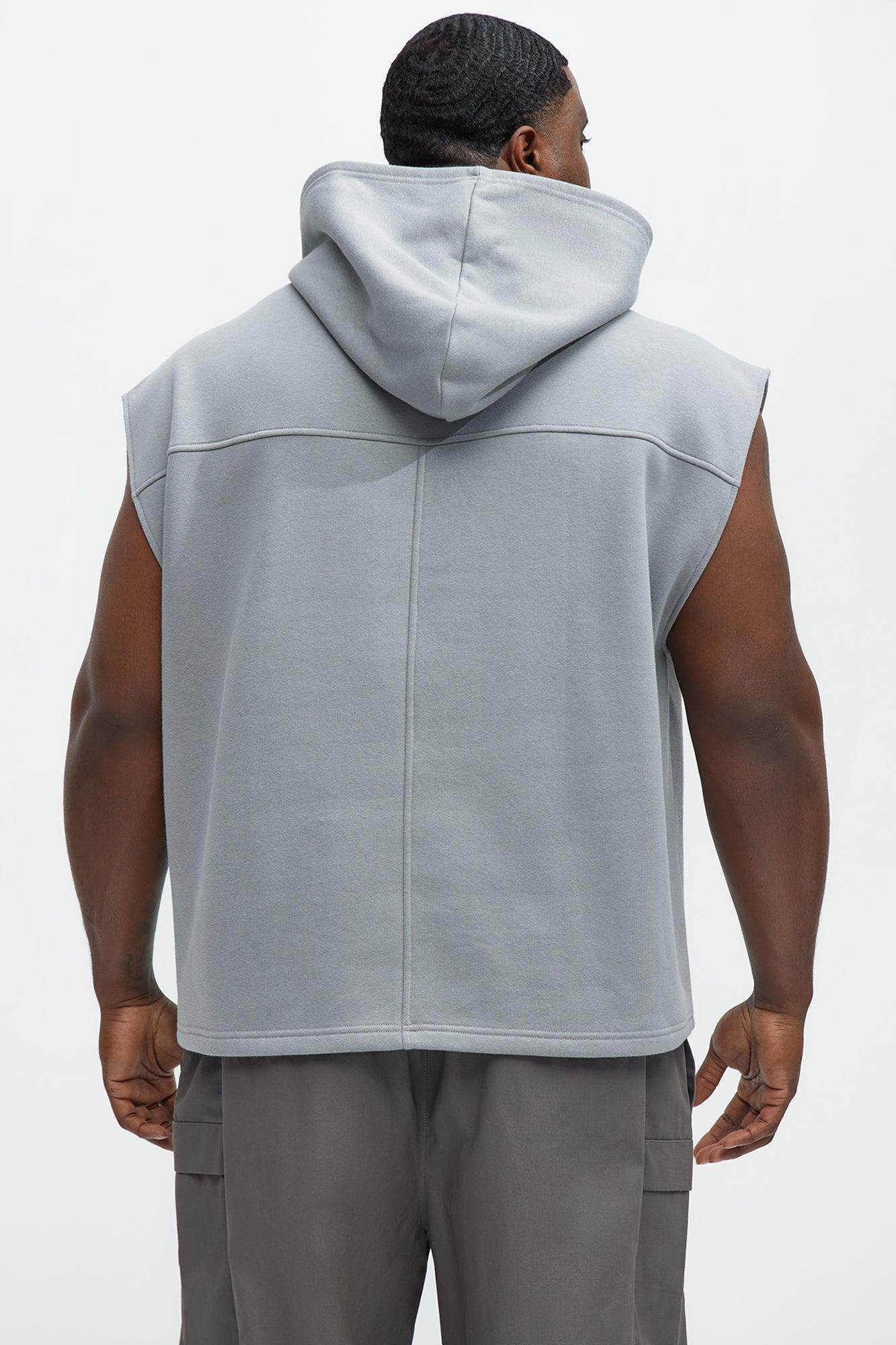 Tyson Lets Go Sleeveless Hoodie - Grey Product Image
