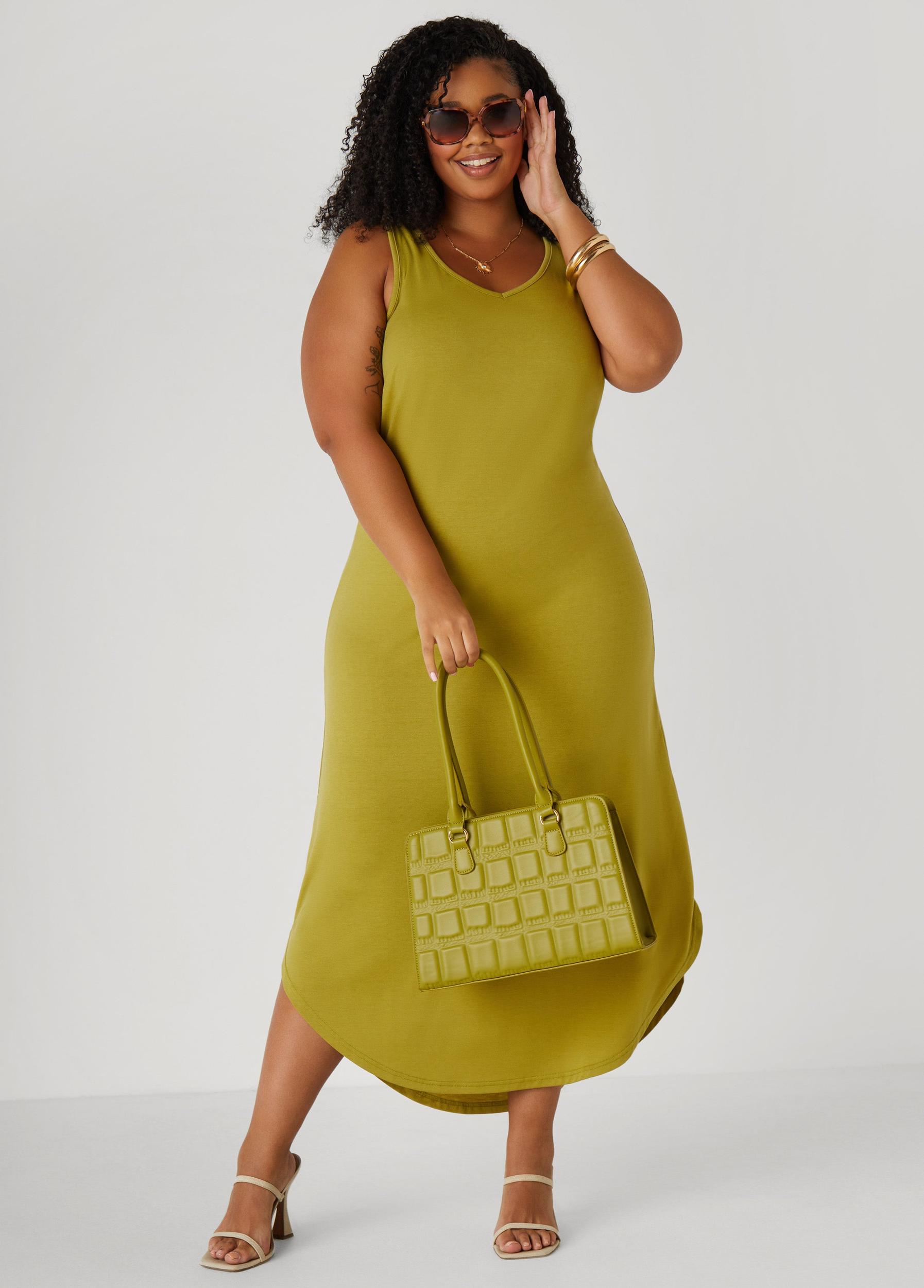 V Neck Maxi Tank Dress Product Image