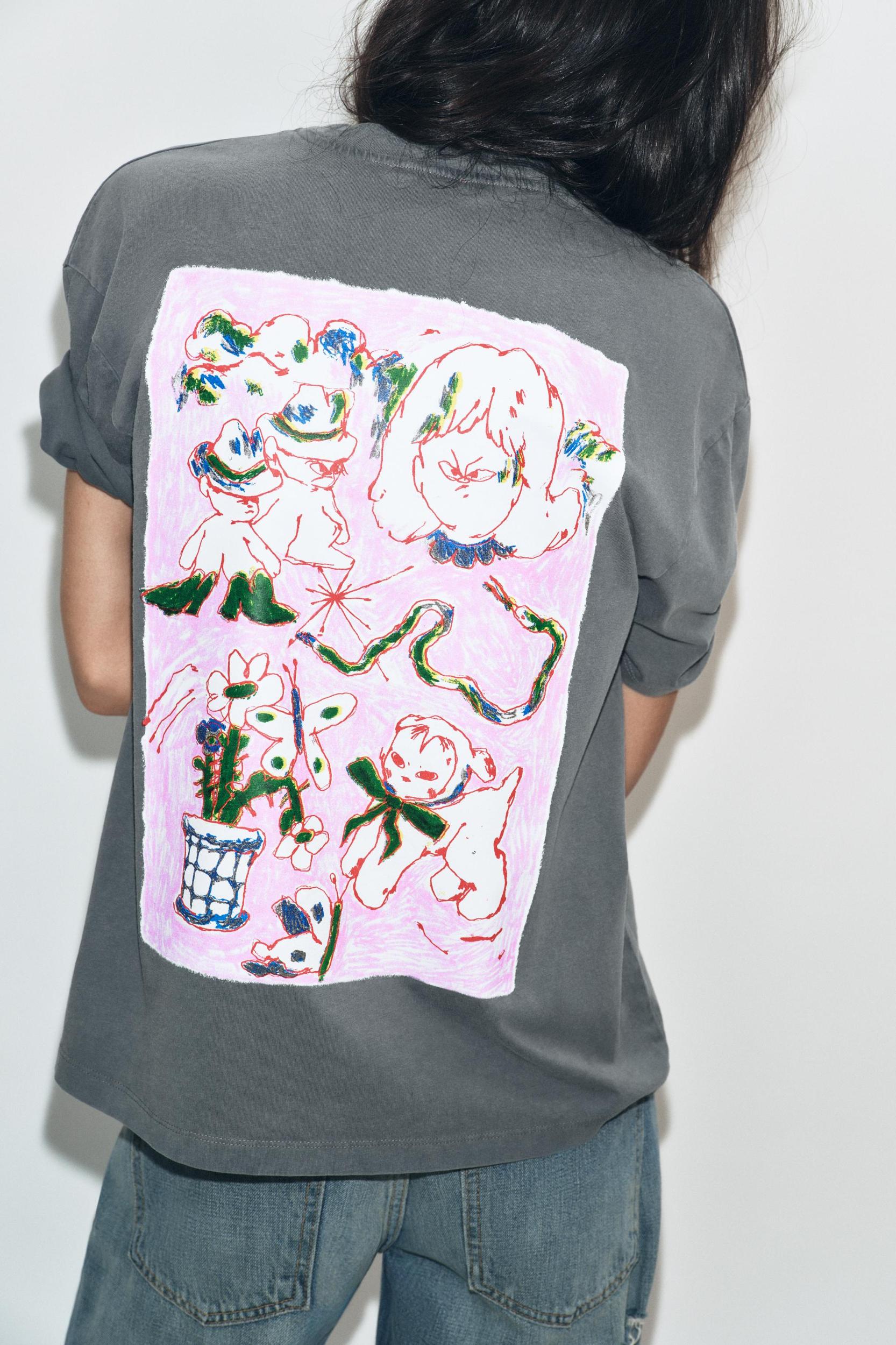 PAULA GRENOUILLE WASHED EFFECT T-SHIRT Product Image