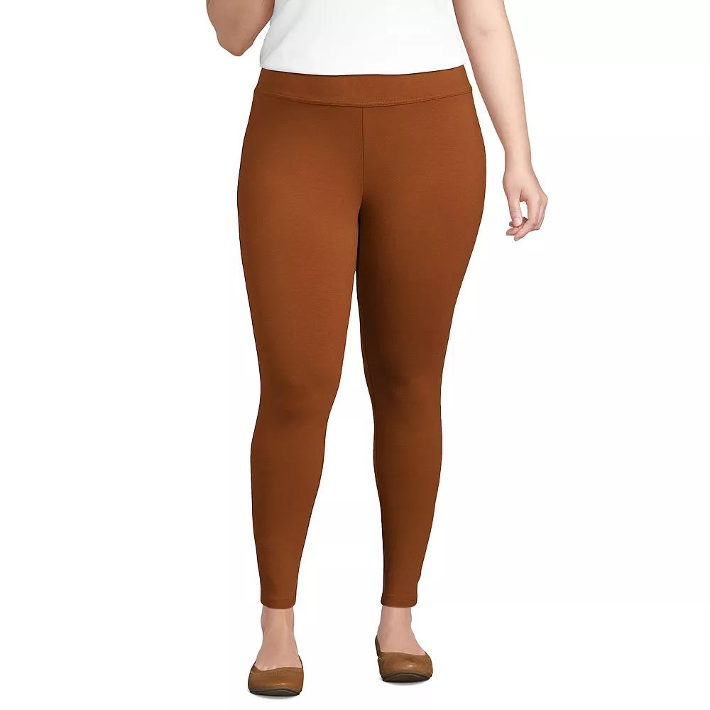 Plus Size Lands' End Starfish Knit Leggings, Women's, Size: 1XL, Dark Caramel Product Image