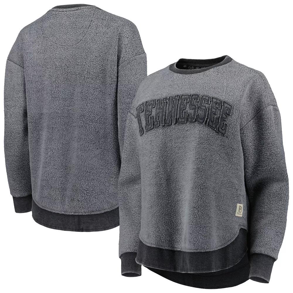 Women's Pressbox Black Tennessee Volunteers Ponchoville Pullover Sweatshirt, Size: Medium Product Image