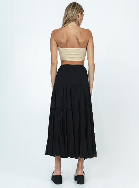 Miriah Maxi Skirt Black Product Image