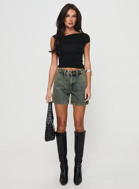 Lou Carpenter Denim Shorts Antique Wash Product Image