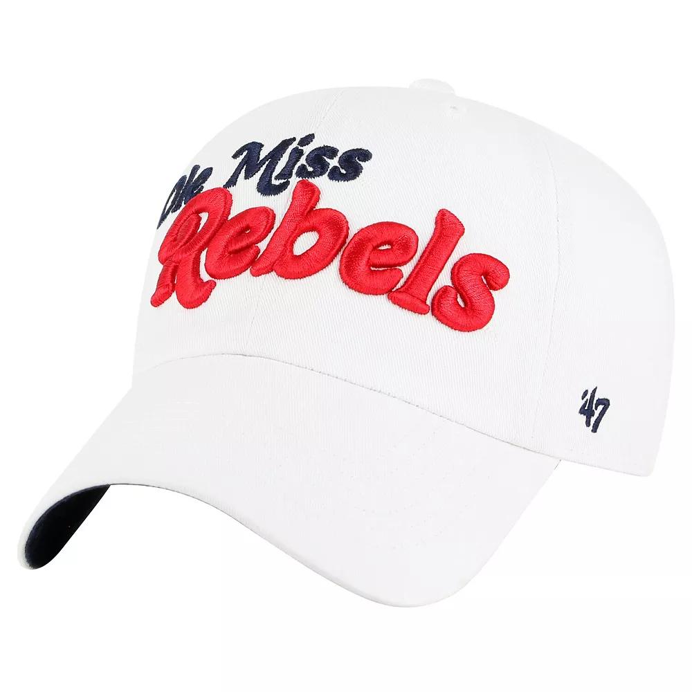 Women's '47 White Ole Miss Rebels Pensacola Clean Up Adjustable Hat Product Image