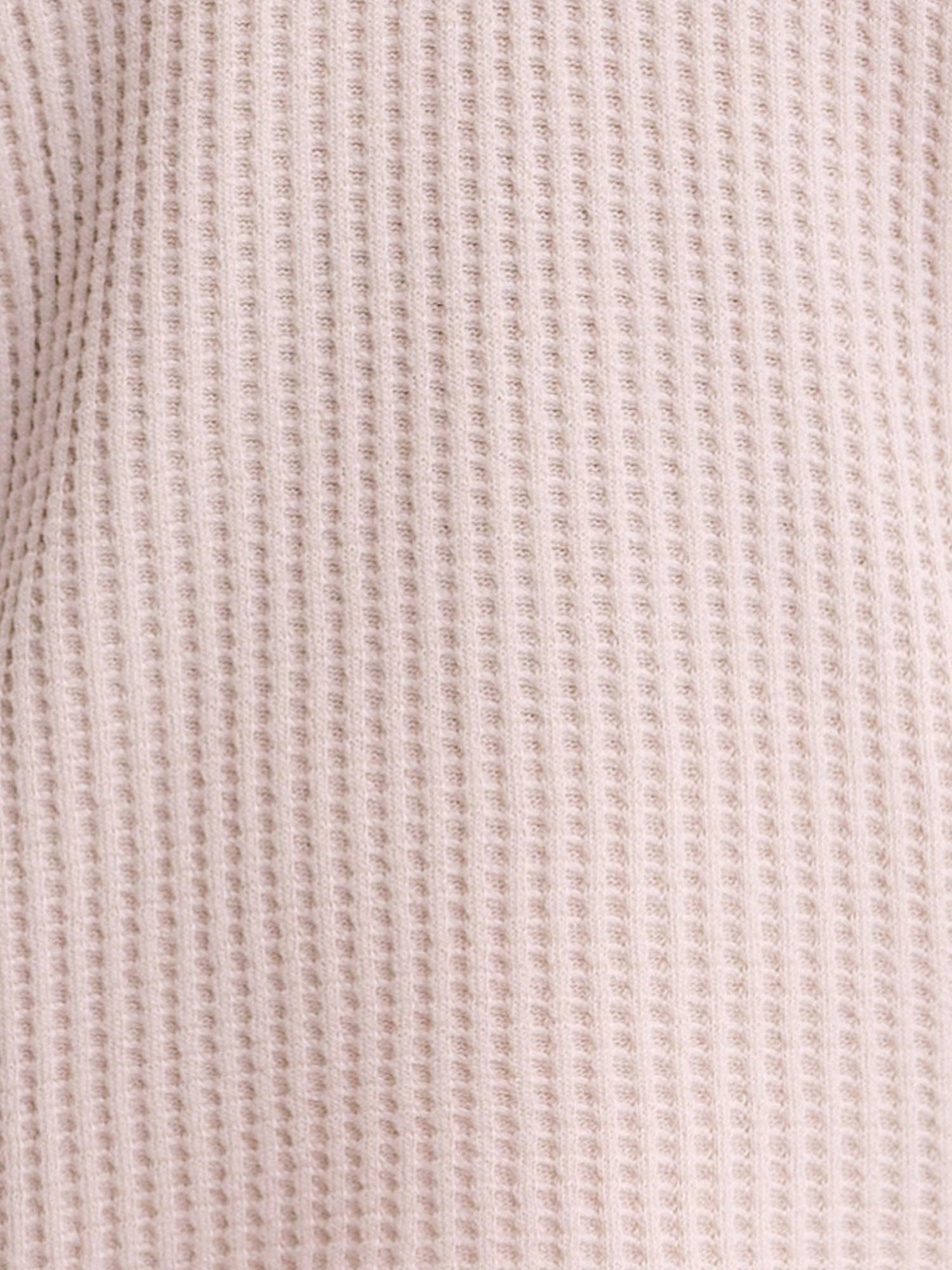 Organic Waffle Collared Half-Zip Sweatshirt Female Product Image