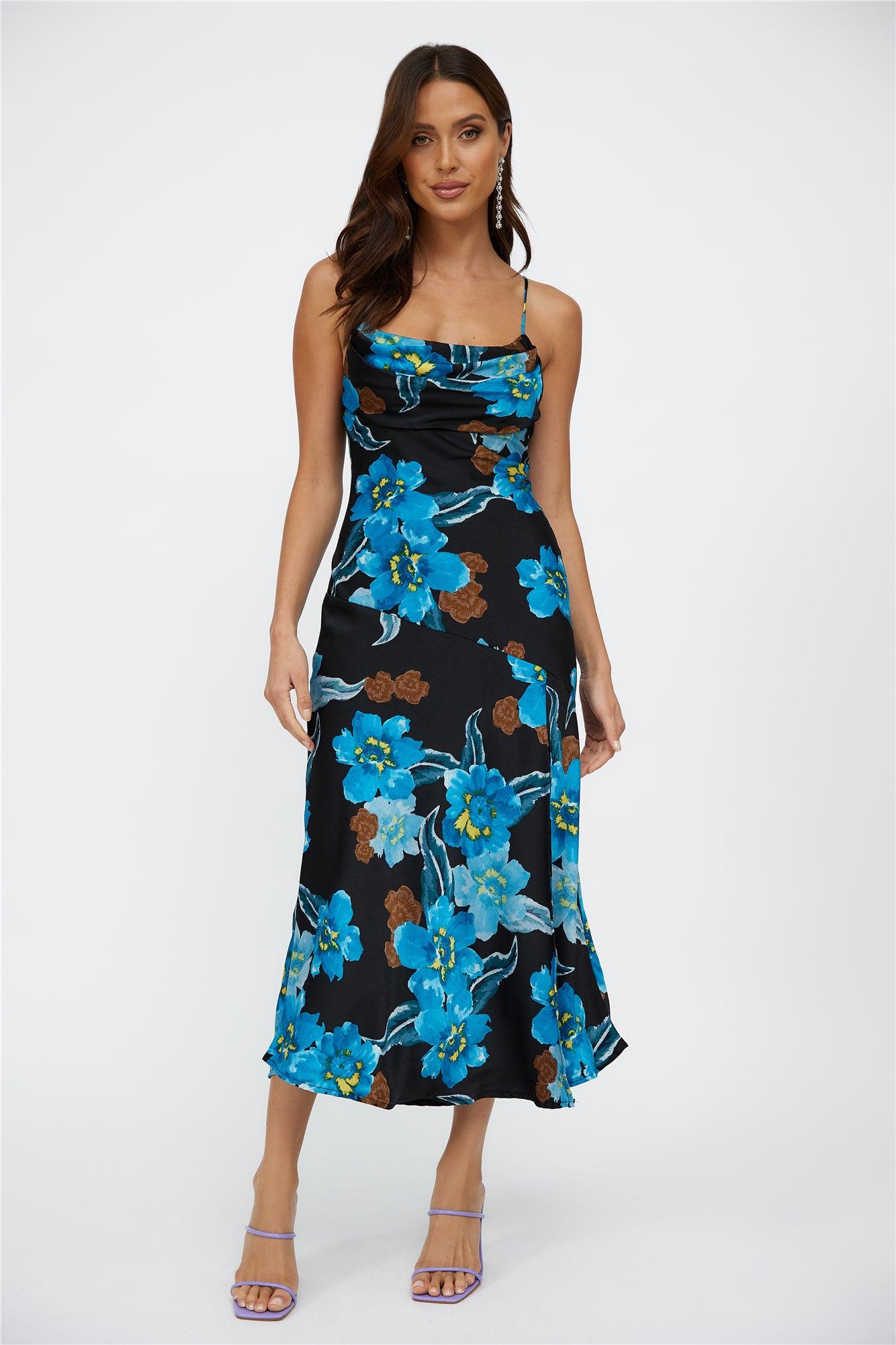 Lucy Loves Midi Dress Blue Product Image