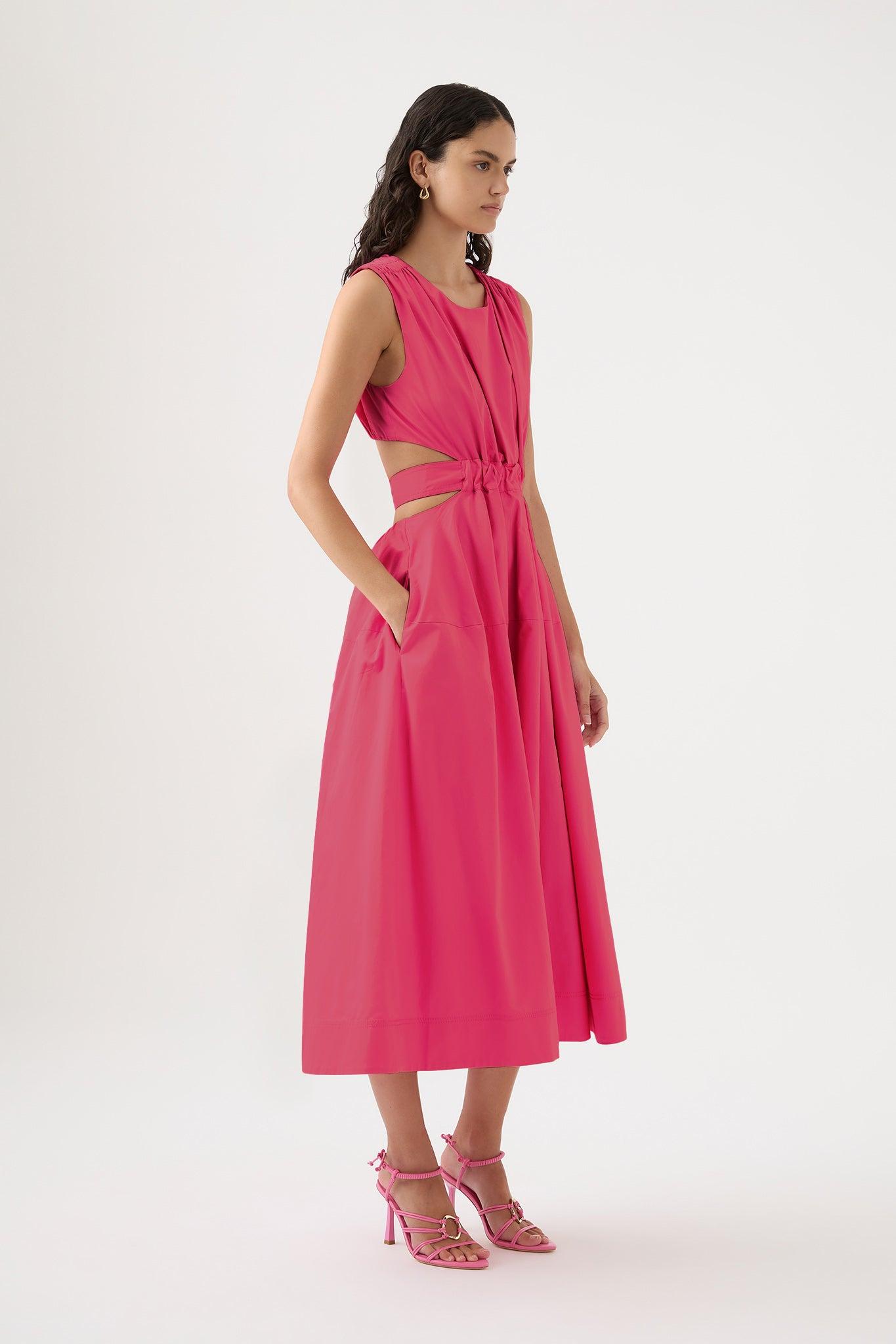 Zorina Tie Midi Dress Product Image