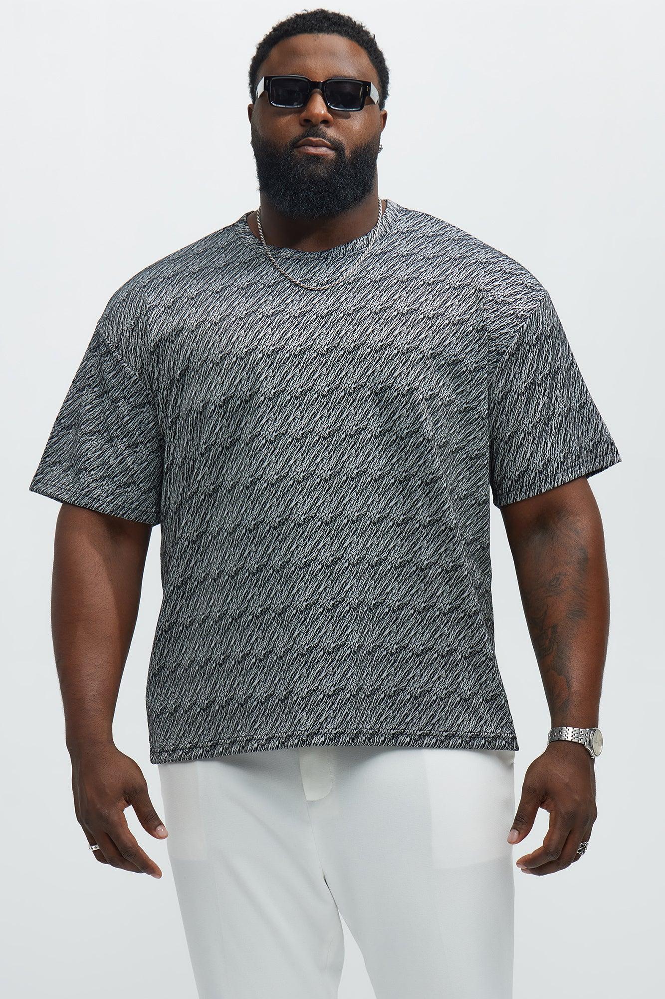 Nash Marble Texture Relaxed Short Sleeve Tee - Black Product Image