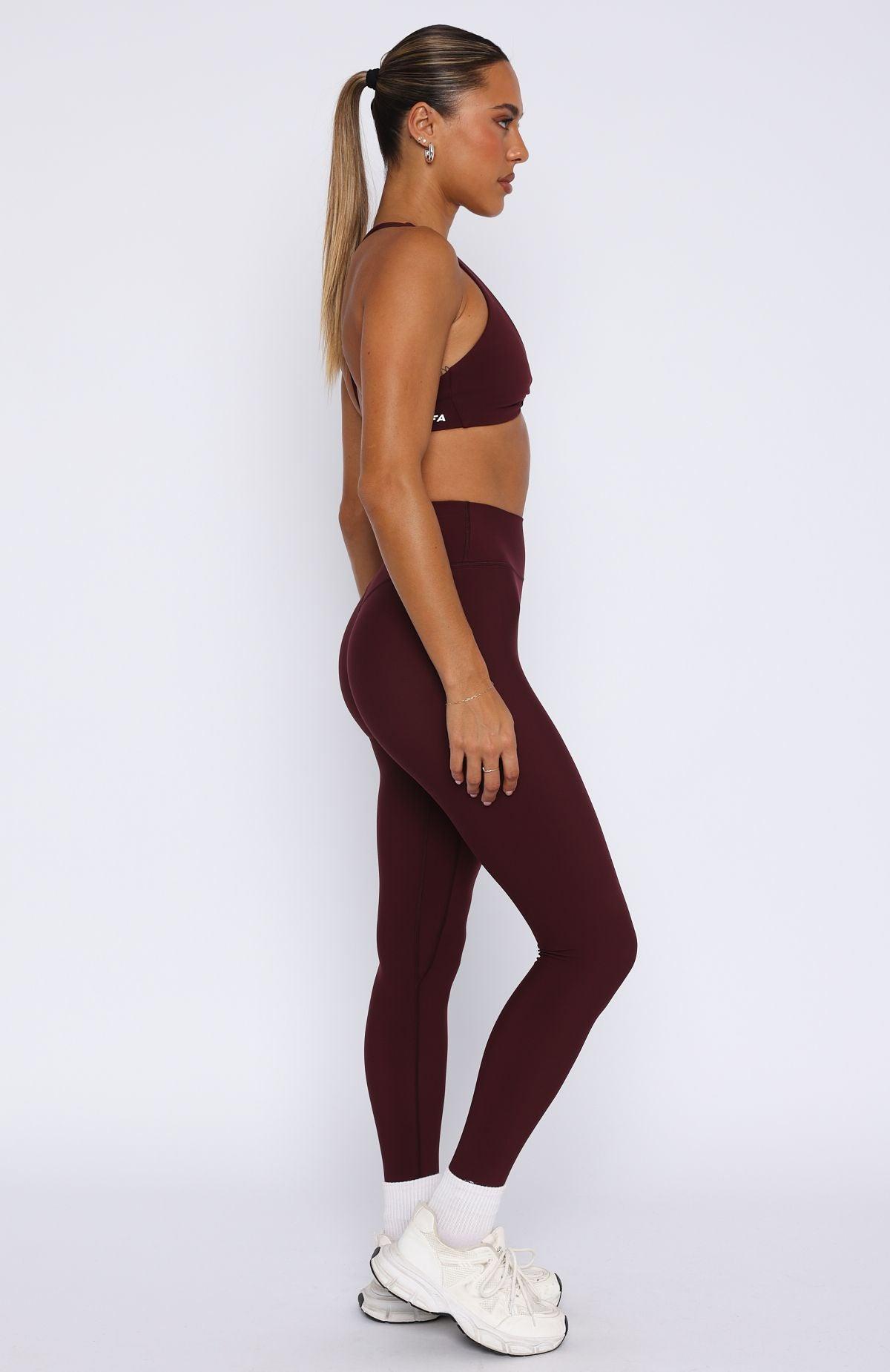 Go Getter High Waisted Leggings Merlot Product Image
