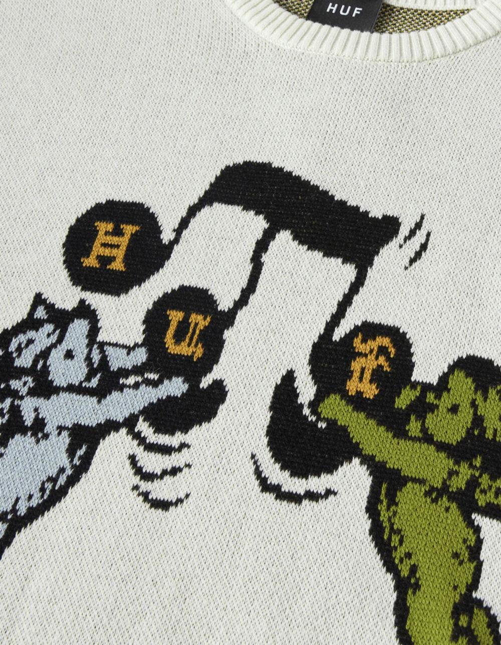 HUF Song Intarsia Mens Sweater - OFF WHITE Product Image