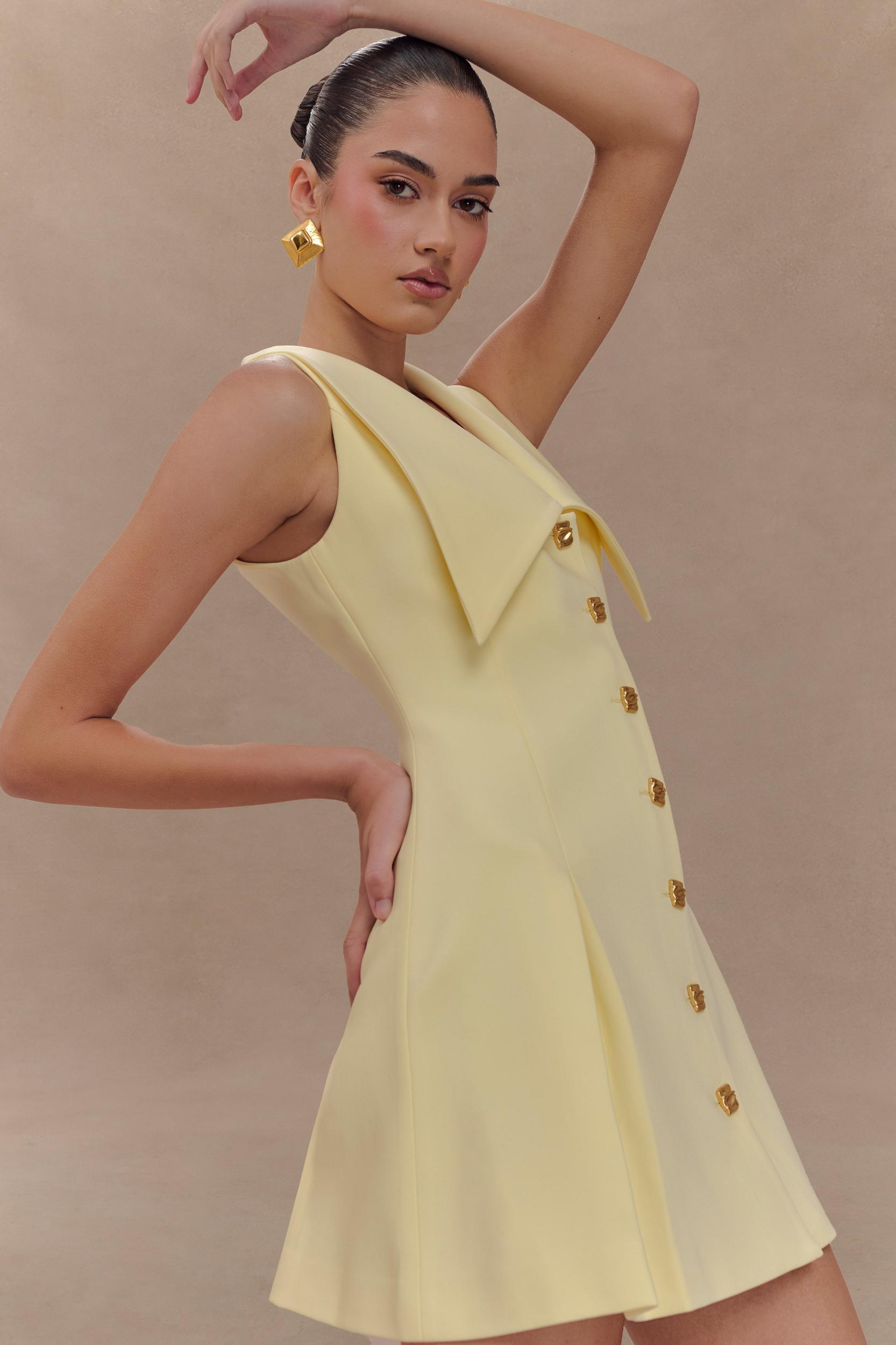 Oli Sleeveless Mini Dress - Lemon Product Image
