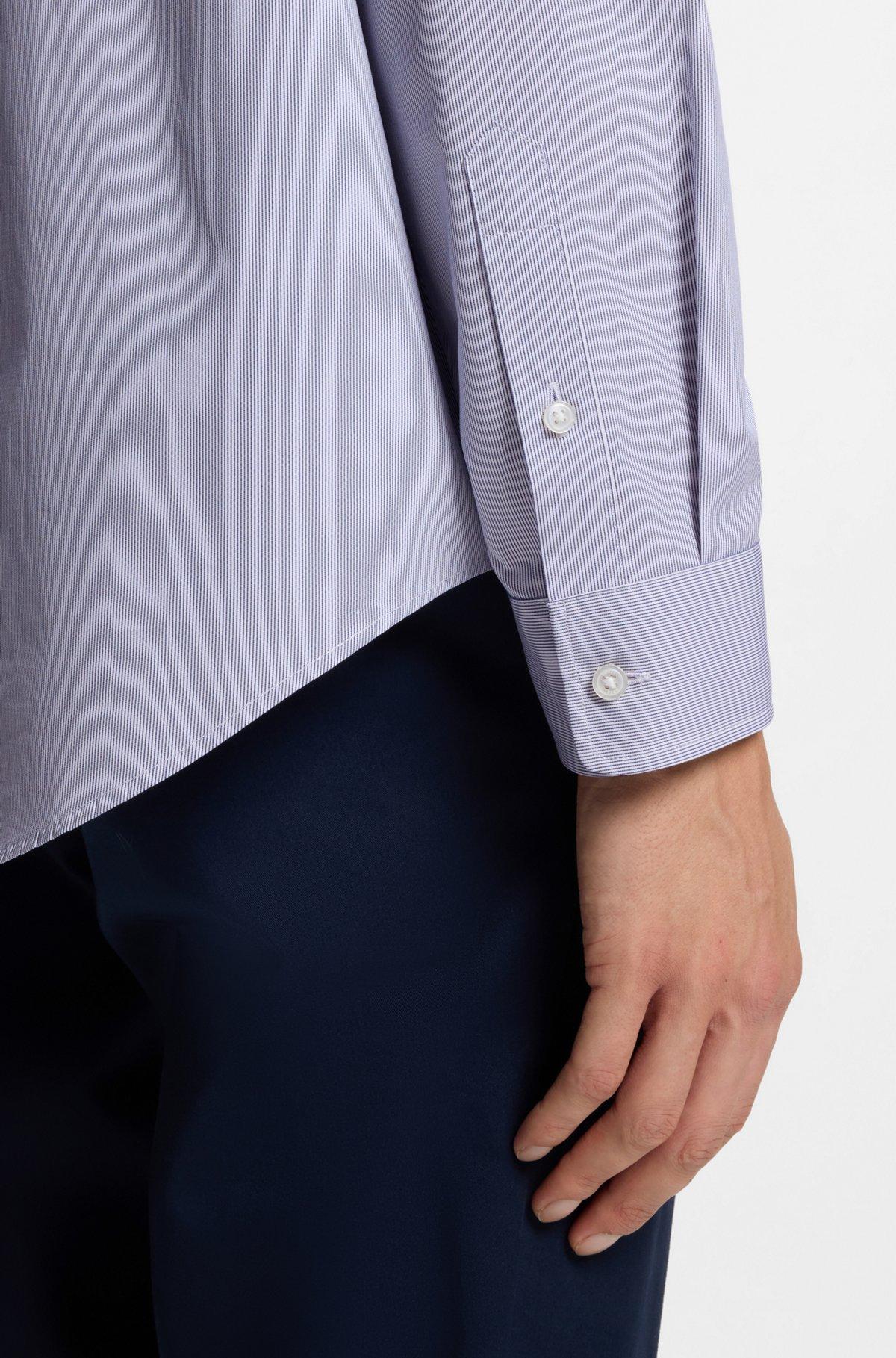 Striped relaxed-fit shirt in cotton poplin Product Image