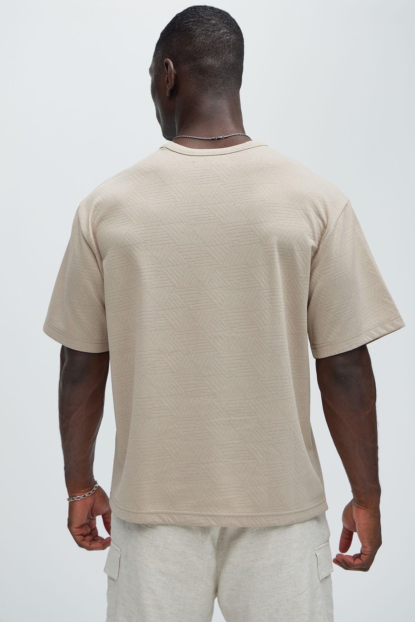 Kodi Textured Relaxed Tee - Taupe Product Image