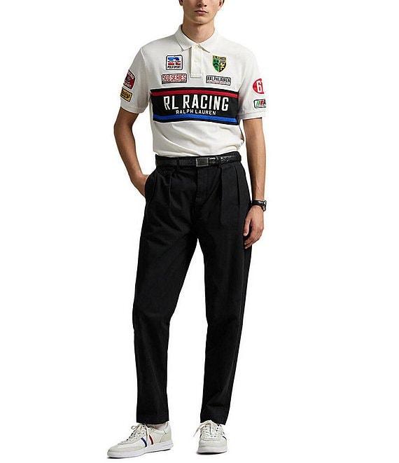 Polo Ralph Lauren Classic Fit Mesh Multi RL Racing Graphic Short Sleeve Polo Shirt Product Image