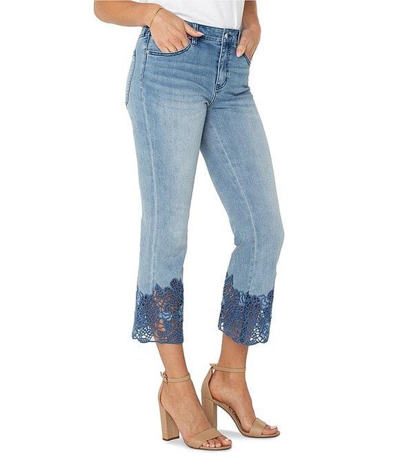 Liverpool Los Angeles Hanna Stretch Denim High Rise Cropped Flare Leg Jeans Product Image