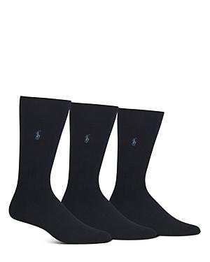 Polo Ralph Lauren Solid Ribbed Dress Socks, Pack of 3 Product Image