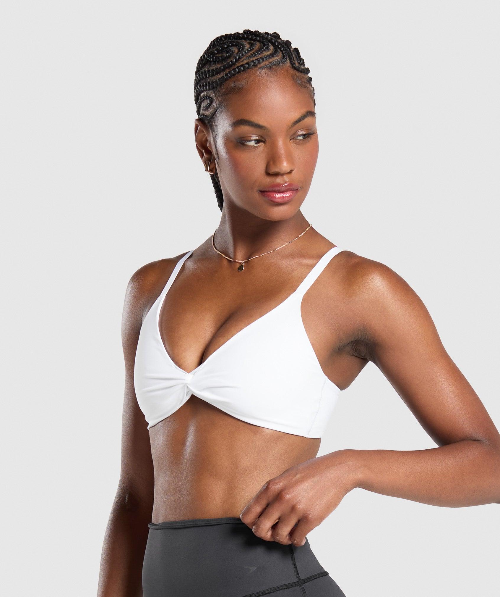 Gymshark Twist Front Bralette - White Female Product Image