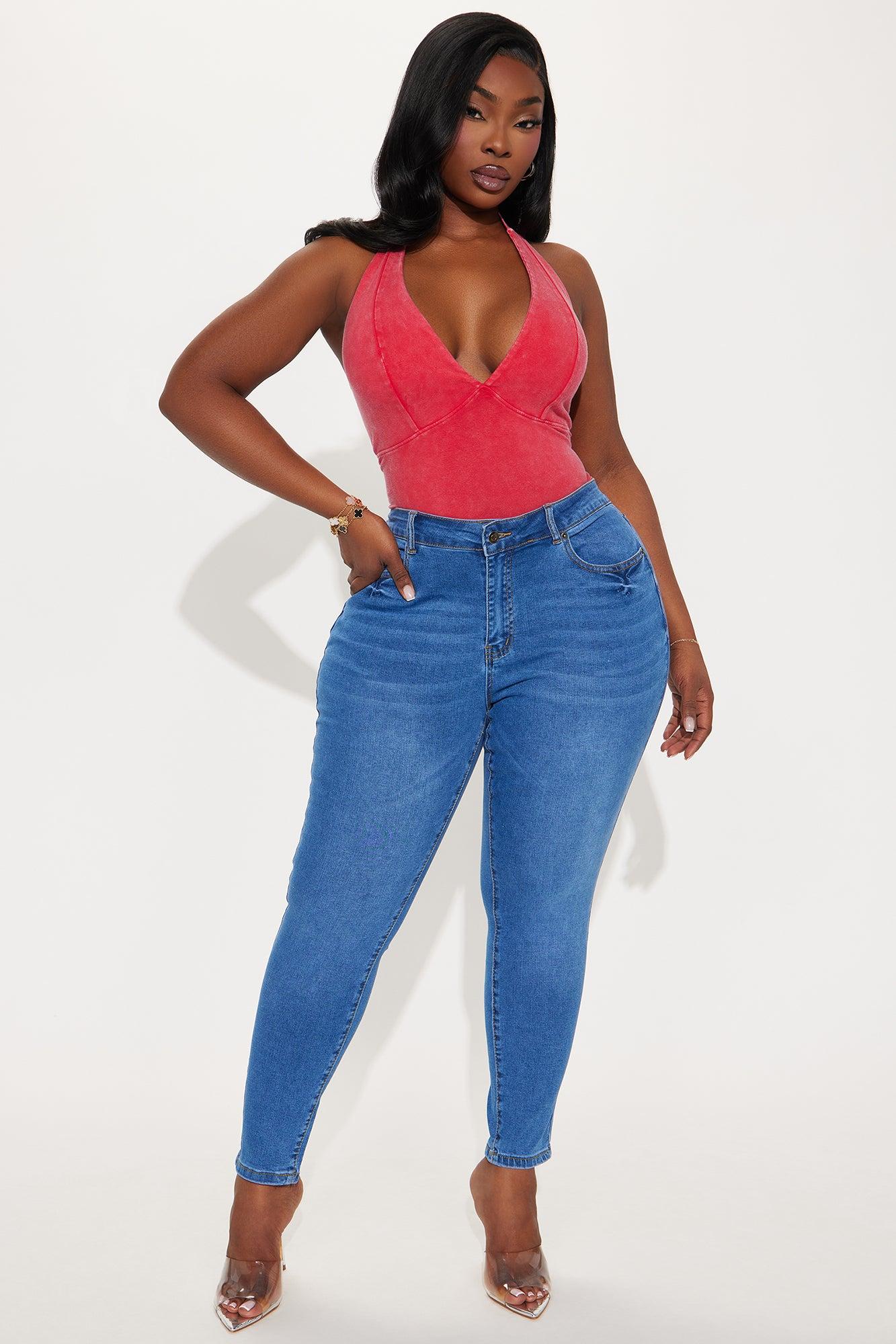 The Washed Halter Top - Red Product Image