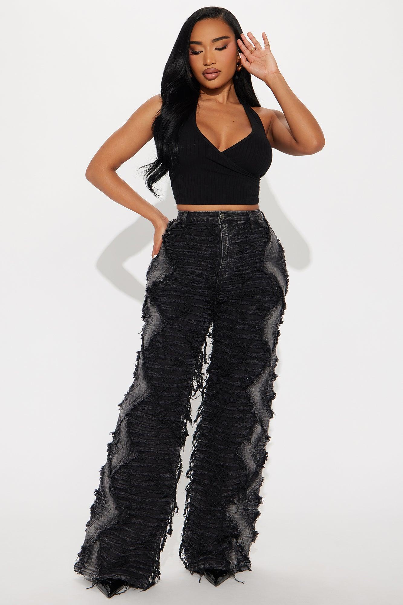 Katerina Ribbed Halter Top - Black Product Image