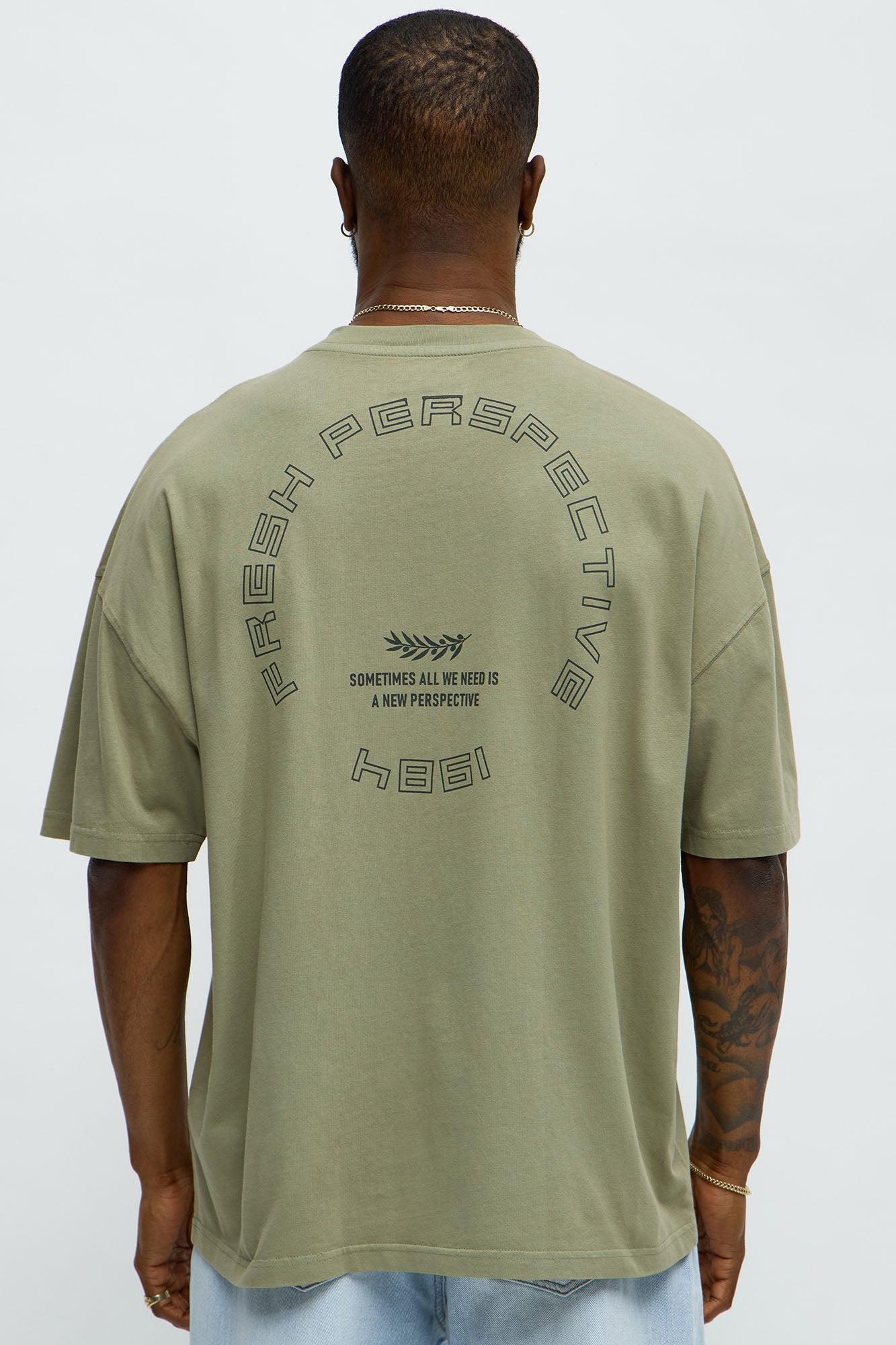 Fresh Perspective Oversized Short Sleeve Tee - Olive Product Image