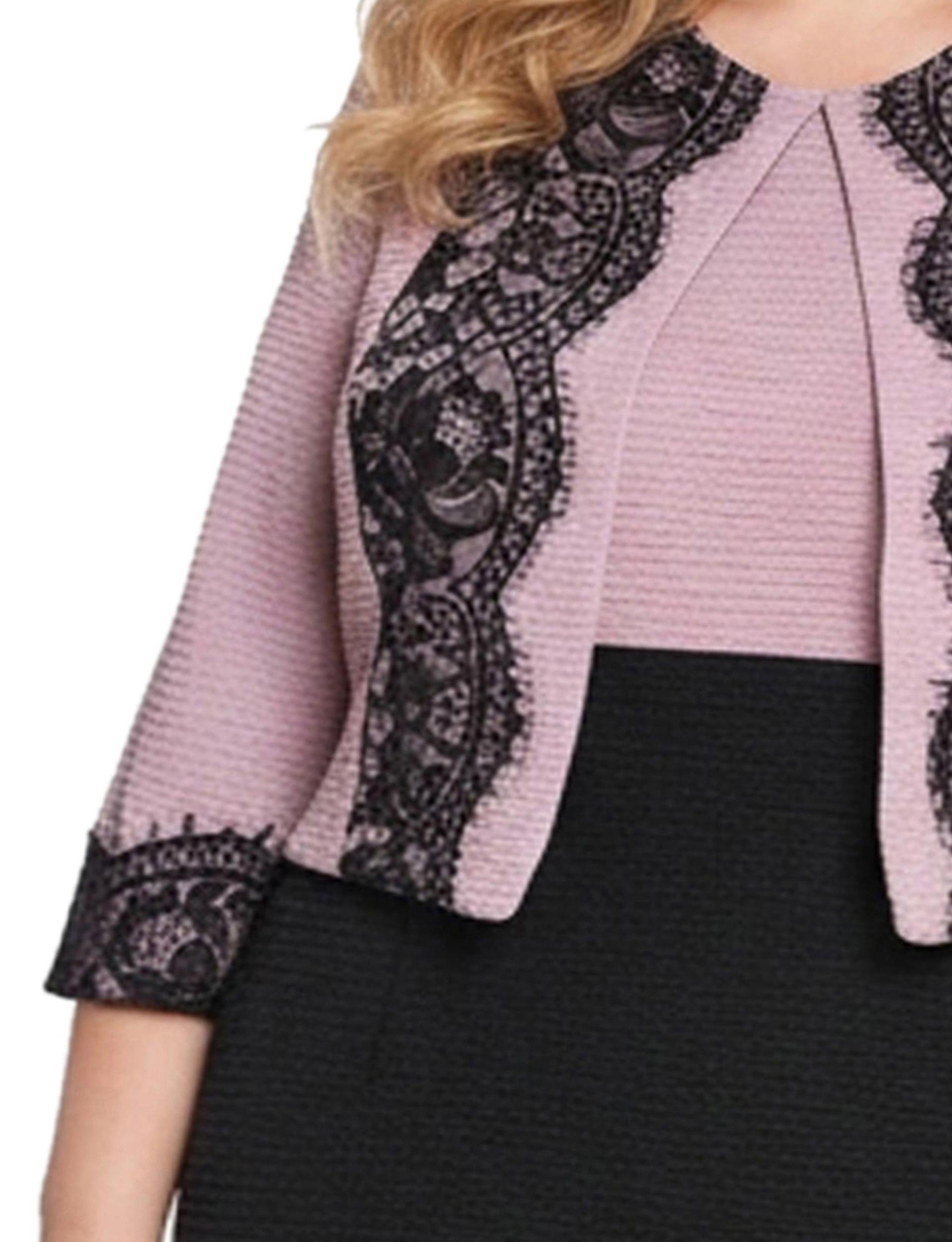 NY Collection Plus Size Lace-Detail 2 Piece Textured Knit Dress Set Product Image