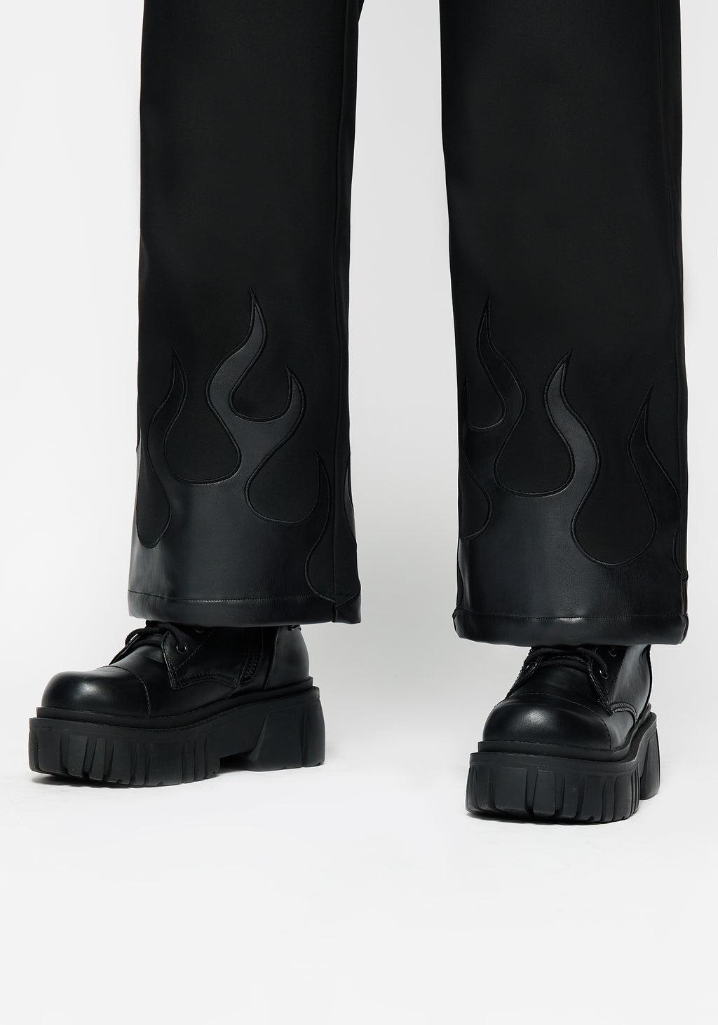 Ignite Faux Leather Tailored Trousers Product Image