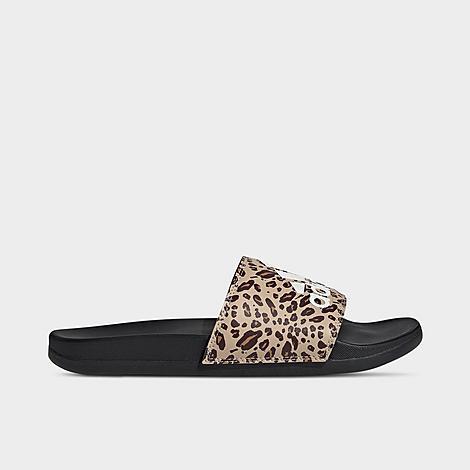 adidas Womens adidas Adilette Comfort Slides - Womens Shoes Off White/Black/Magic Beige Product Image