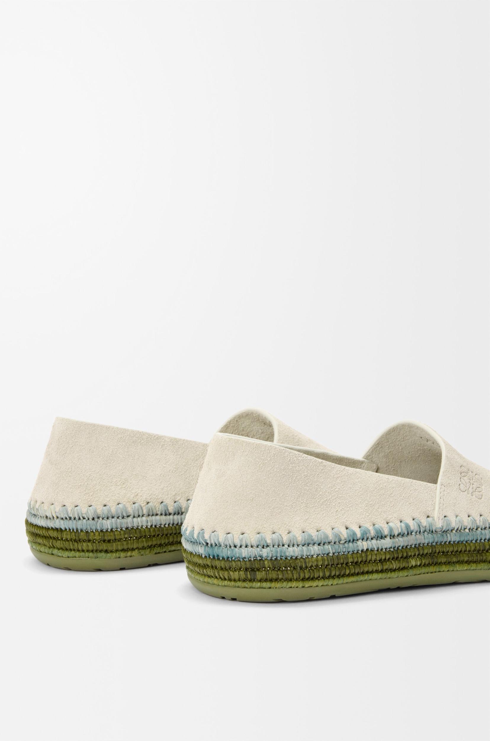 Rio slipper in suede and raffia Product Image