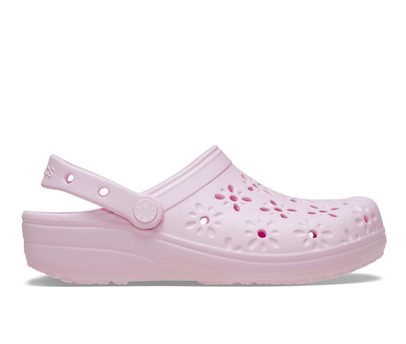 Women's Crocs Classic Floral Cutout Clogs Product Image
