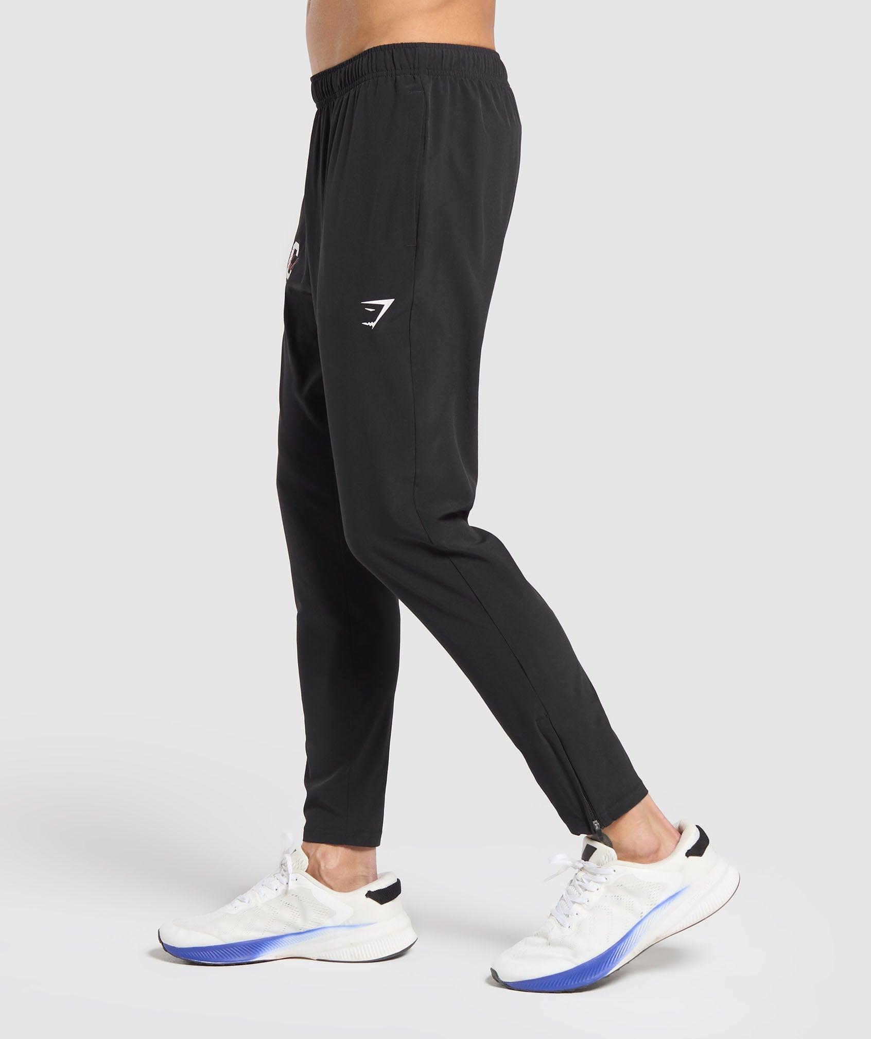 Gymshark Script Woven Joggers - Black Male Product Image