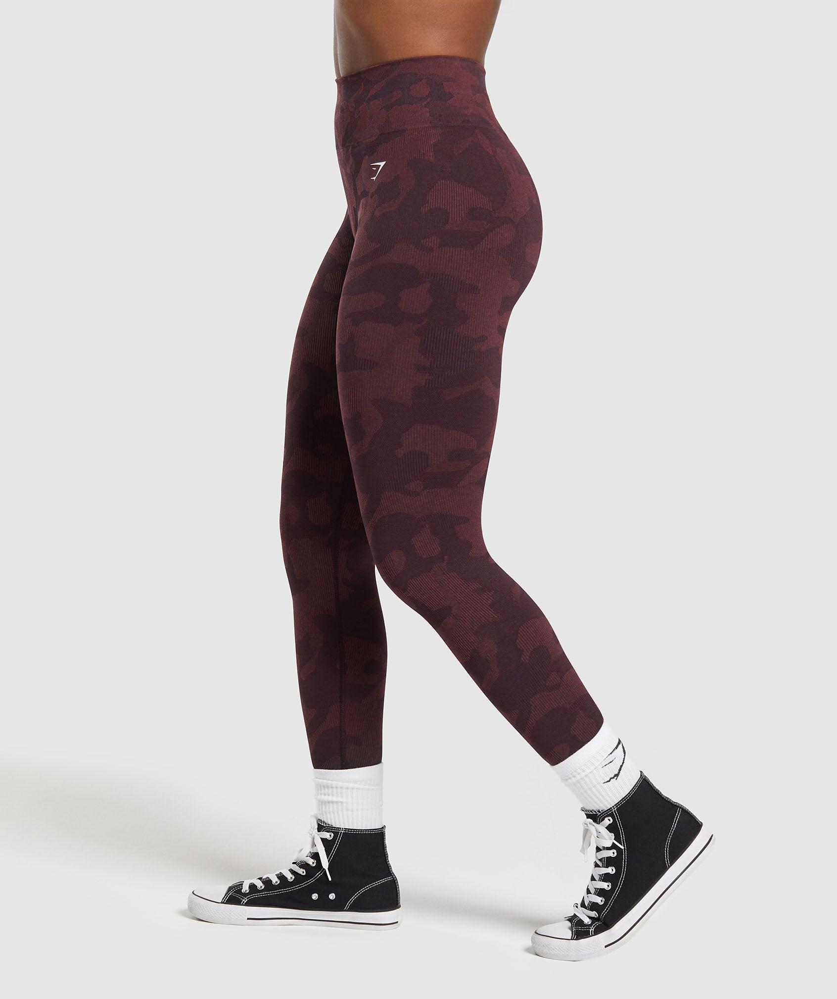 Gymshark Adapt Camo Seamless Leggings - Plum Brown/Burgundy Brown Female Product Image