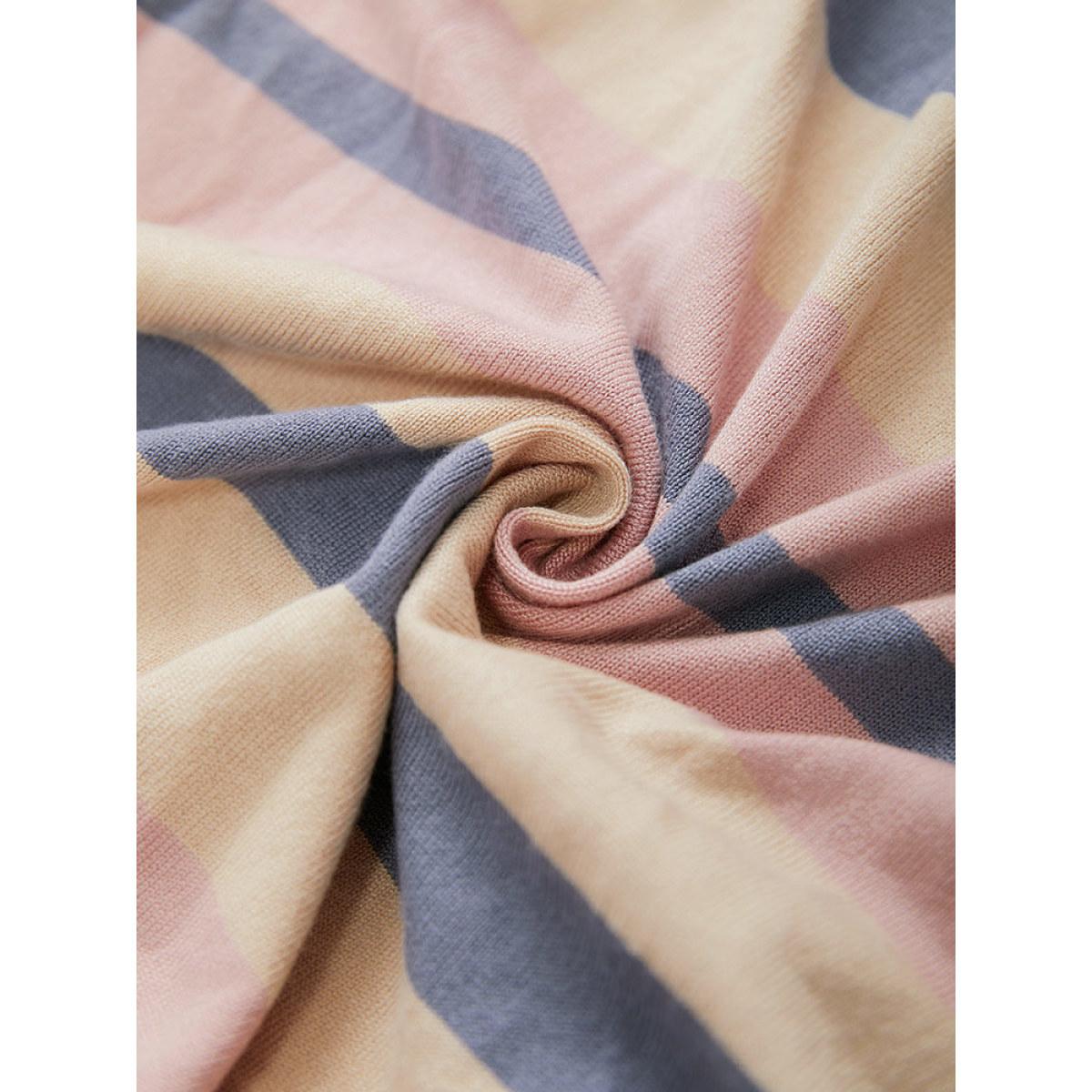 Plus Size Supersoft Essentials Striped Contrast Cardigan Multicolor Women Casual Loose Long Sleeve Dailywear Cardigans BloomChic 14-16/1X Product Image