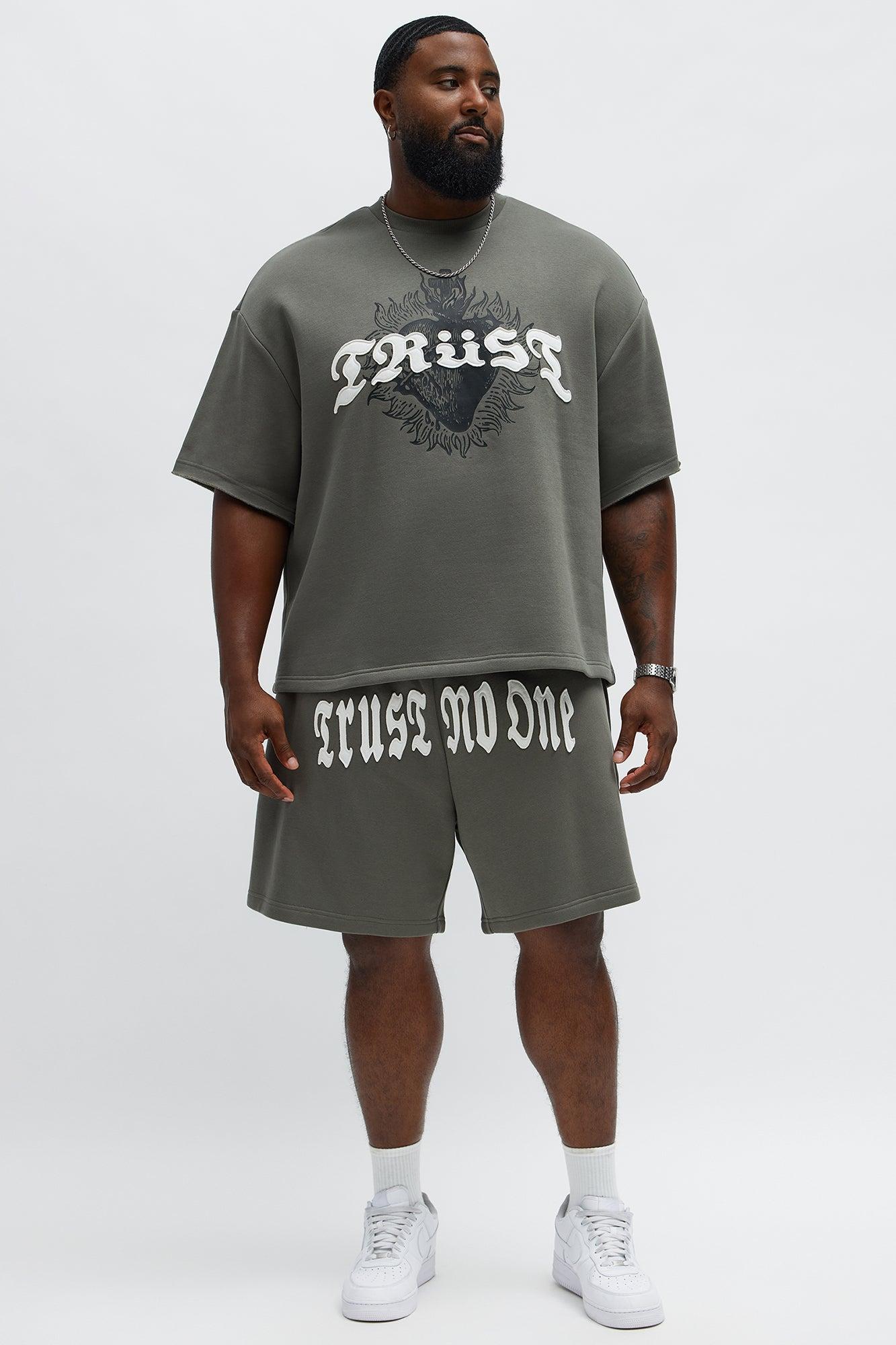 Tyson Relaxed Trust Issues Shorts - Dark Grey Male Product Image