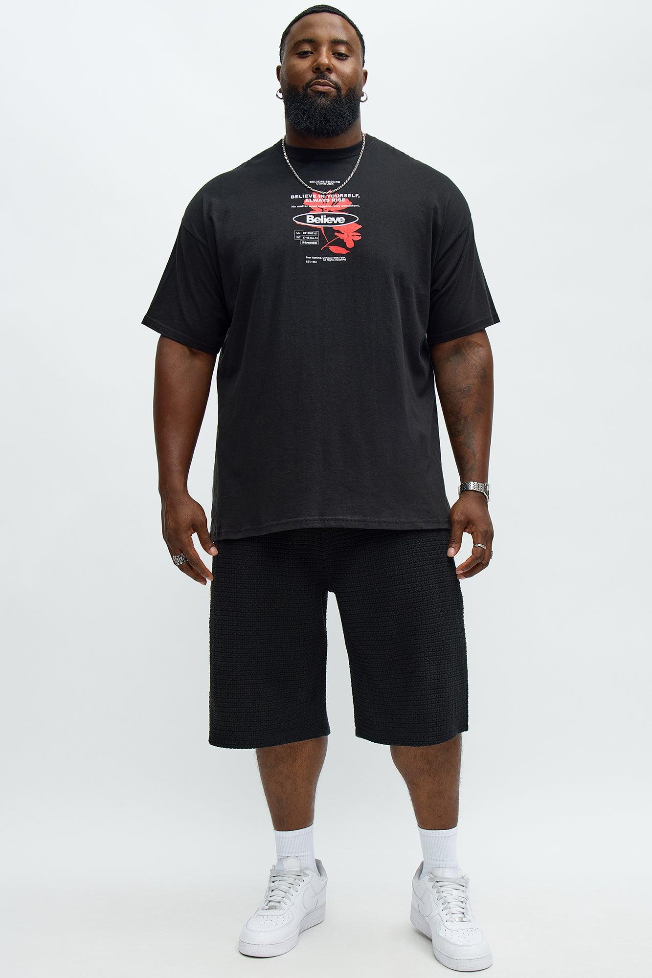 Believe Keep Going Short Sleeve Tee - Black Male Product Image