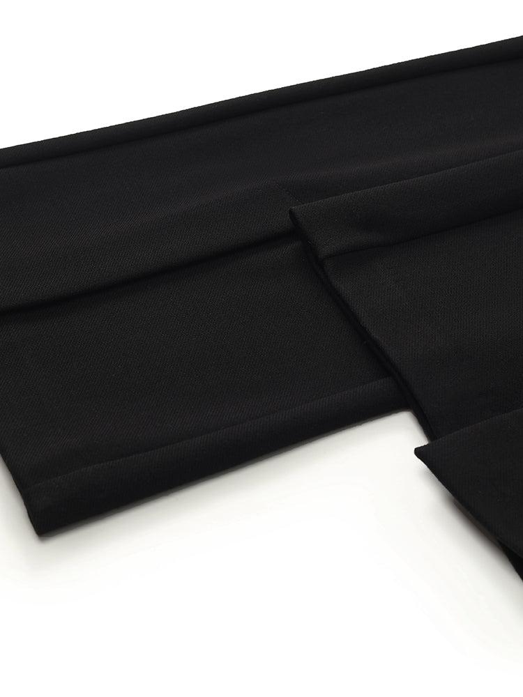 Mid-Rise Slit Micro-Flared Women Pants Product Image