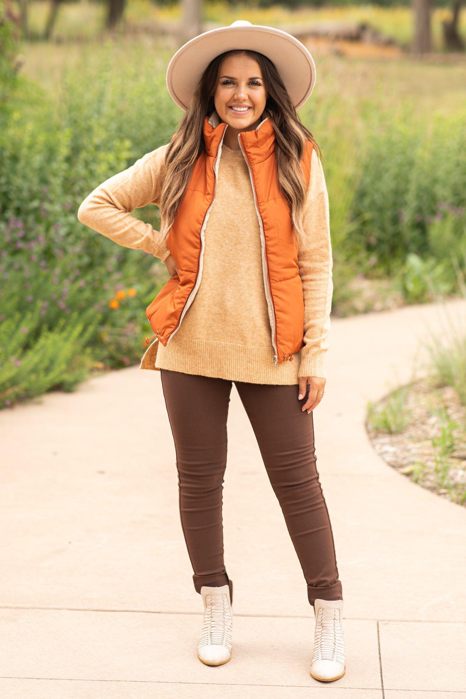 Burnt Orange and Cream Vest Product Image