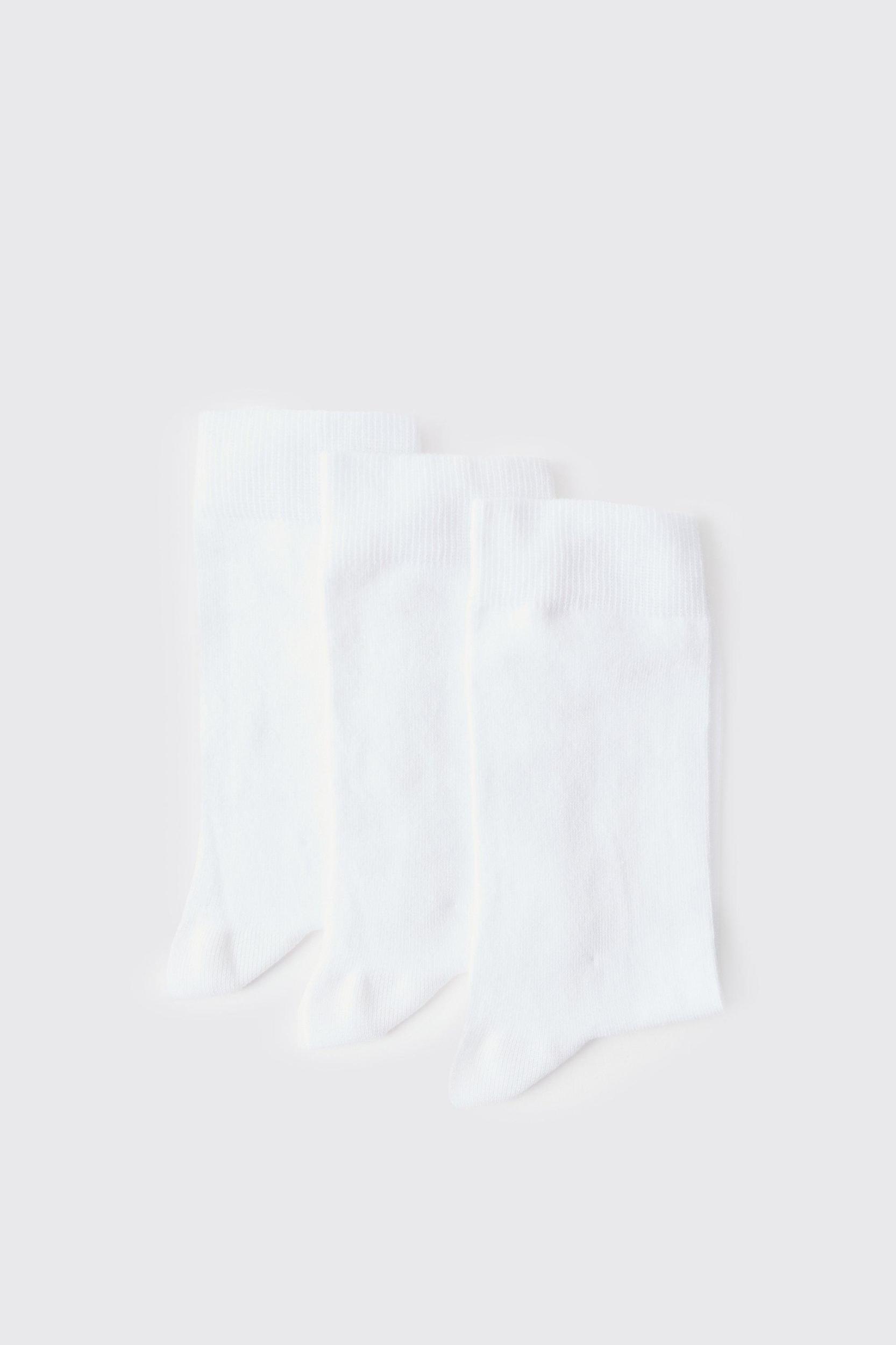 3 Pack Plain Socks | boohooMAN USA Product Image