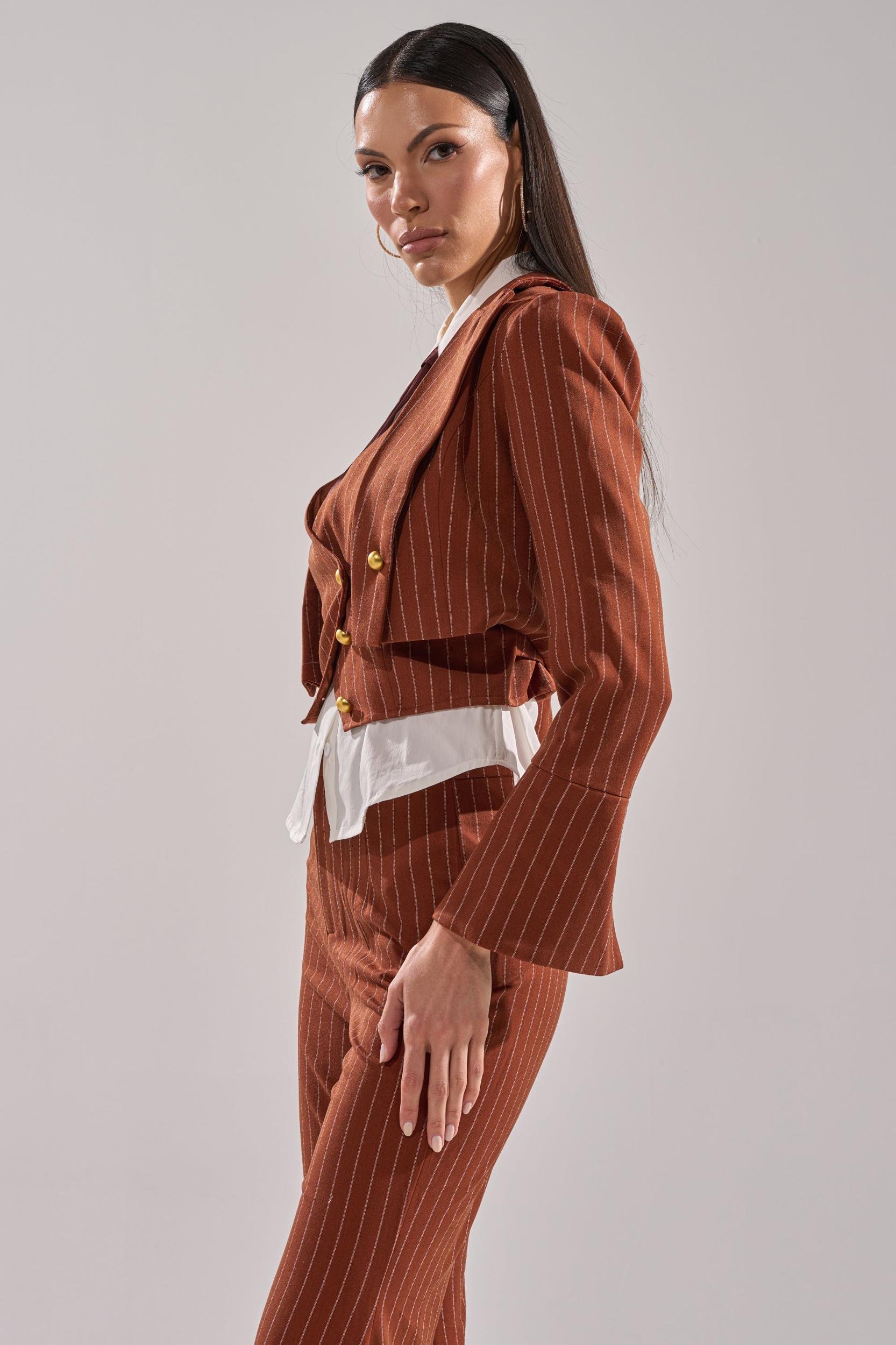 BUSINESS FIRST STRIPE BLAZER Product Image