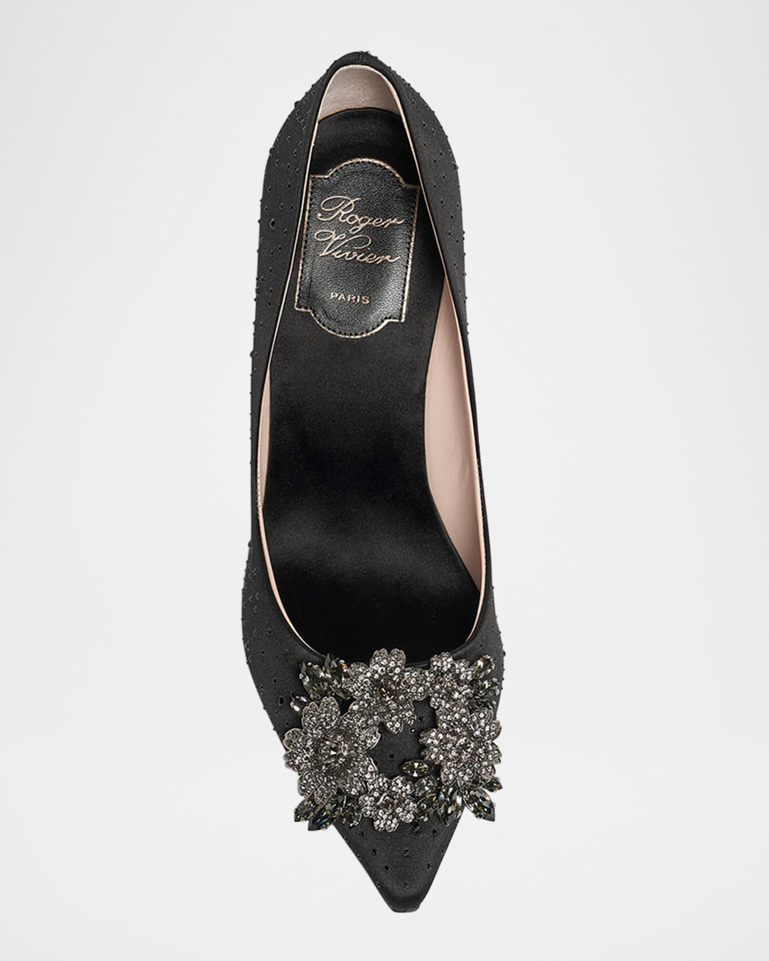 Bouquet Strass Hot-Fix Satin Pumps Product Image
